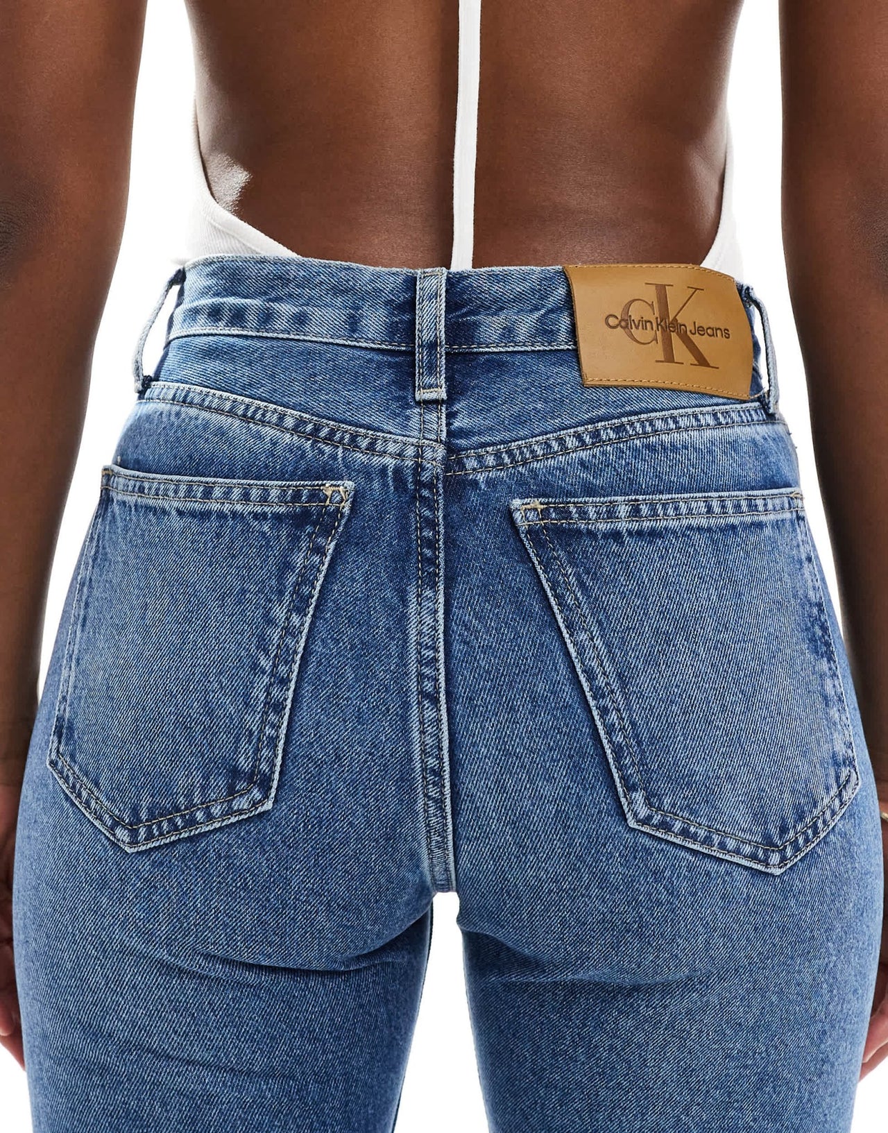 Calvin Klein Jeans authentic bootcut flared jeans in mid wash - ASOS Sample Sale