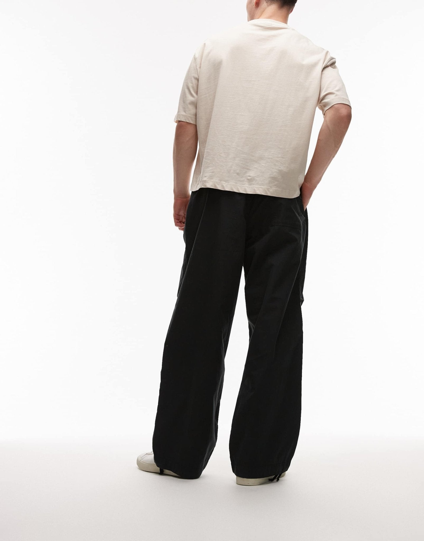 Calvin Klein Jeans drawstring cargo trousers in black - ASOS Sample Sale