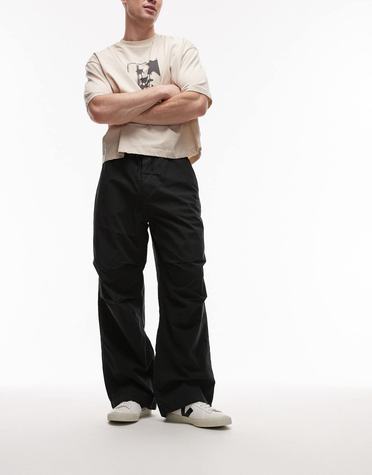 Calvin Klein Jeans drawstring cargo trousers in black - ASOS Sample Sale