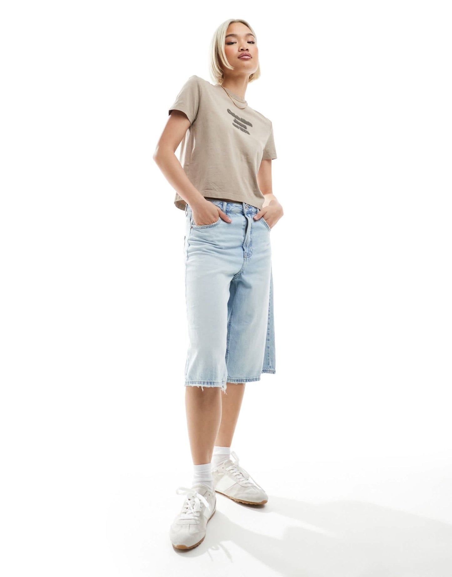 Calvin Klein Jeans puff logo baby t-shirt in washed taupe - ASOS Sample Sale