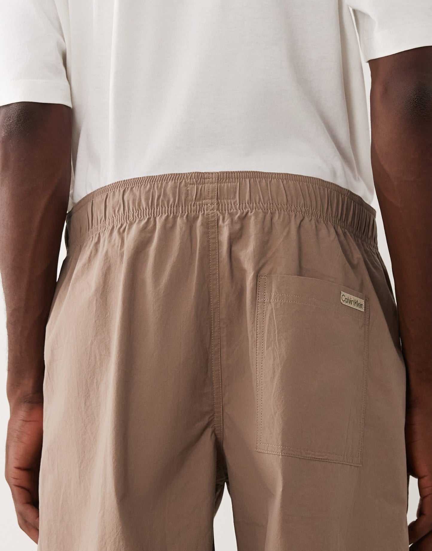 Calvin Klein Jeans pull on shorts in tan - ASOS Sample Sale
