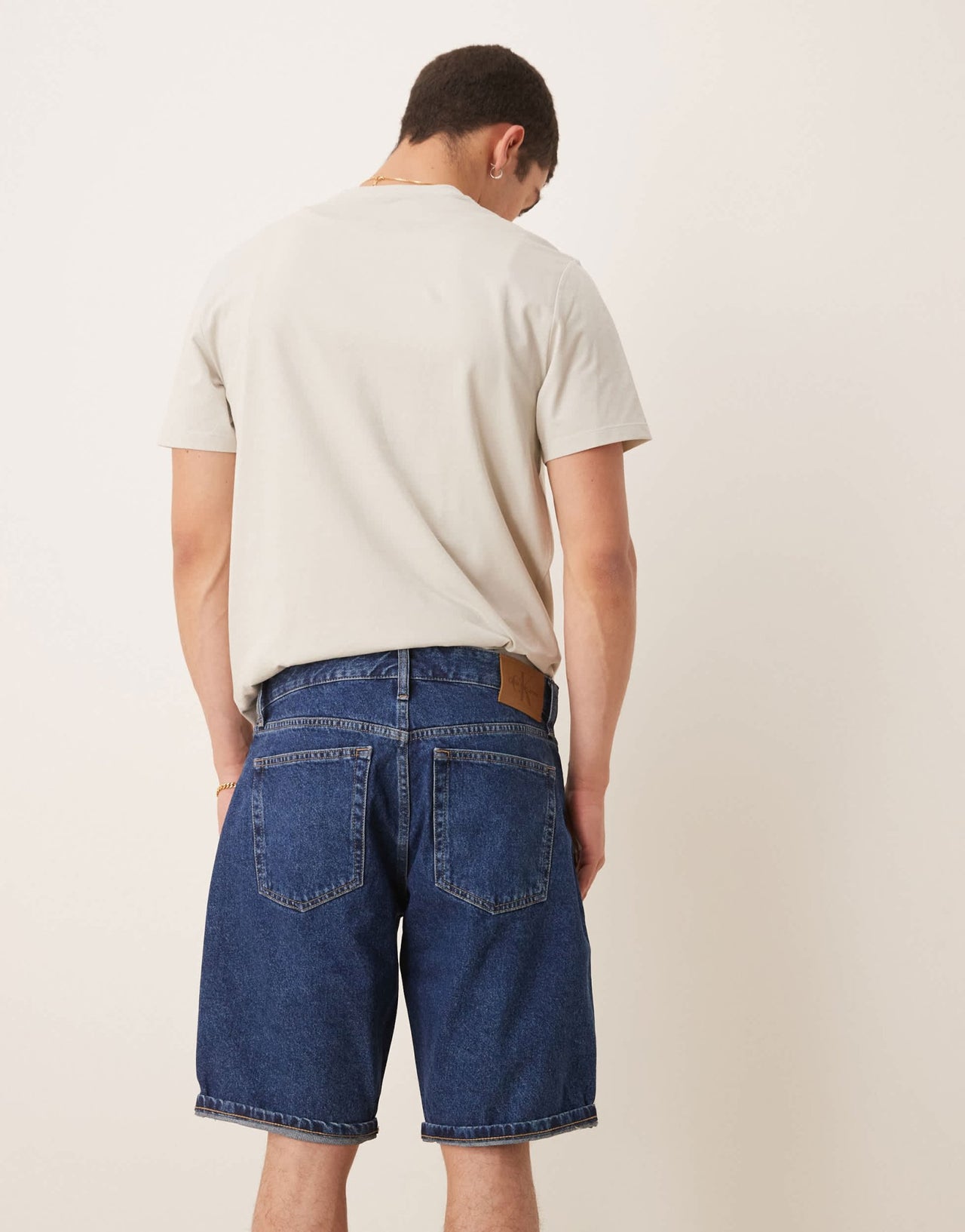 Calvin Klein Jeans regular denim shorts in dark wash - ASOS Sample Sale