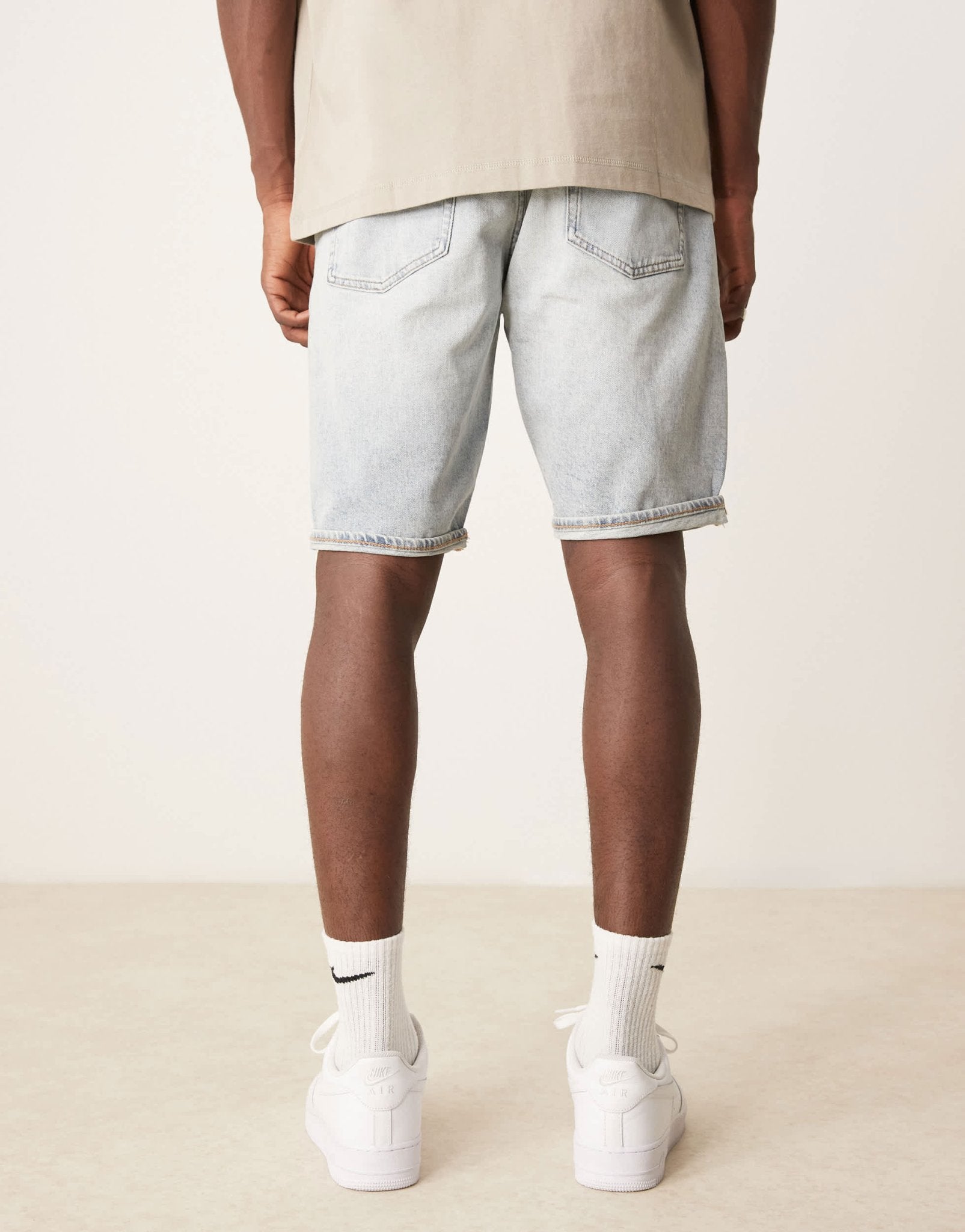 Calvin Klein Jeans regular denim shorts in light wash - ASOS Sample Sale
