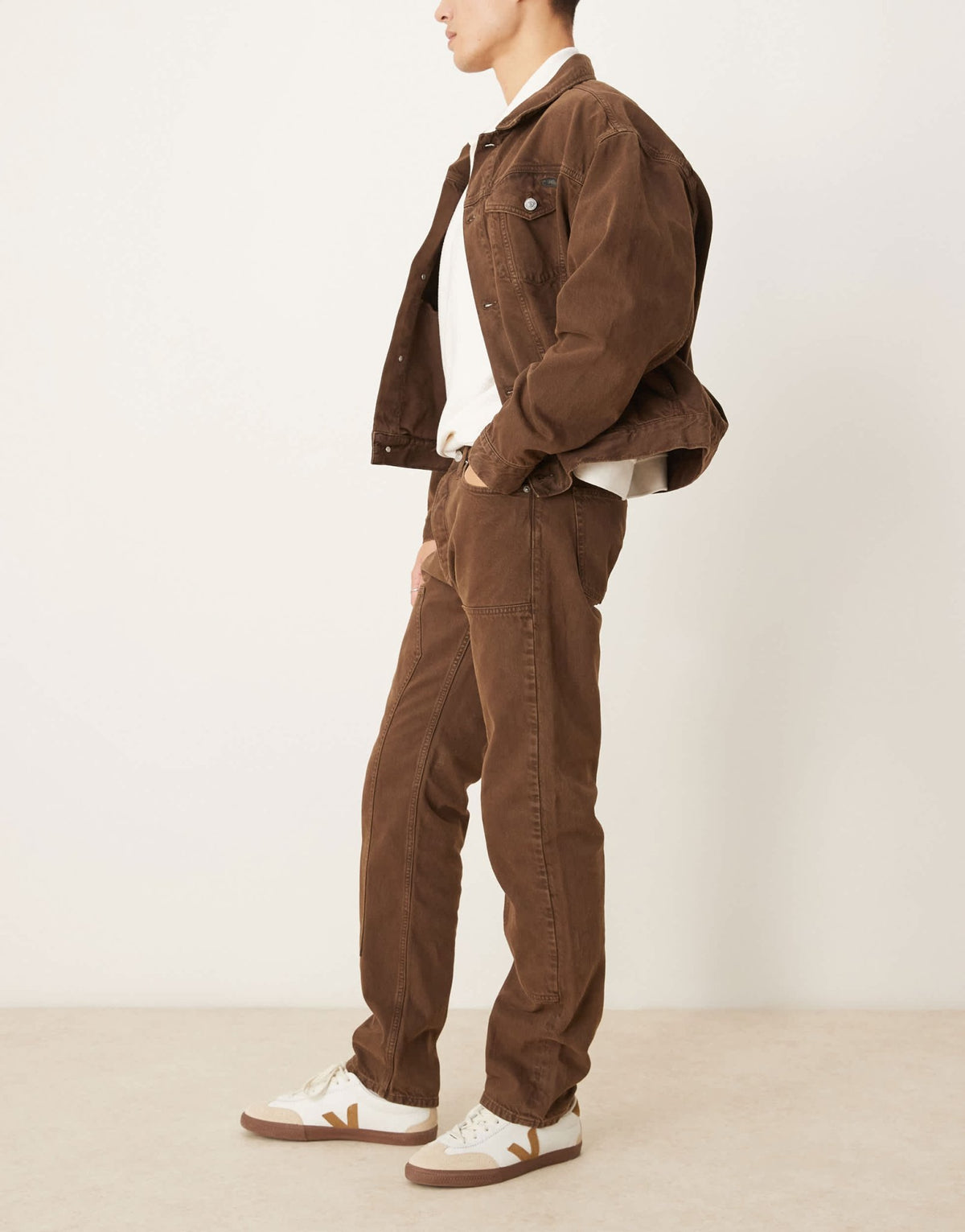 Calvin Klein Jeans standard straight jeans in dark brown - ASOS Exclusive - ASOS Sample Sale