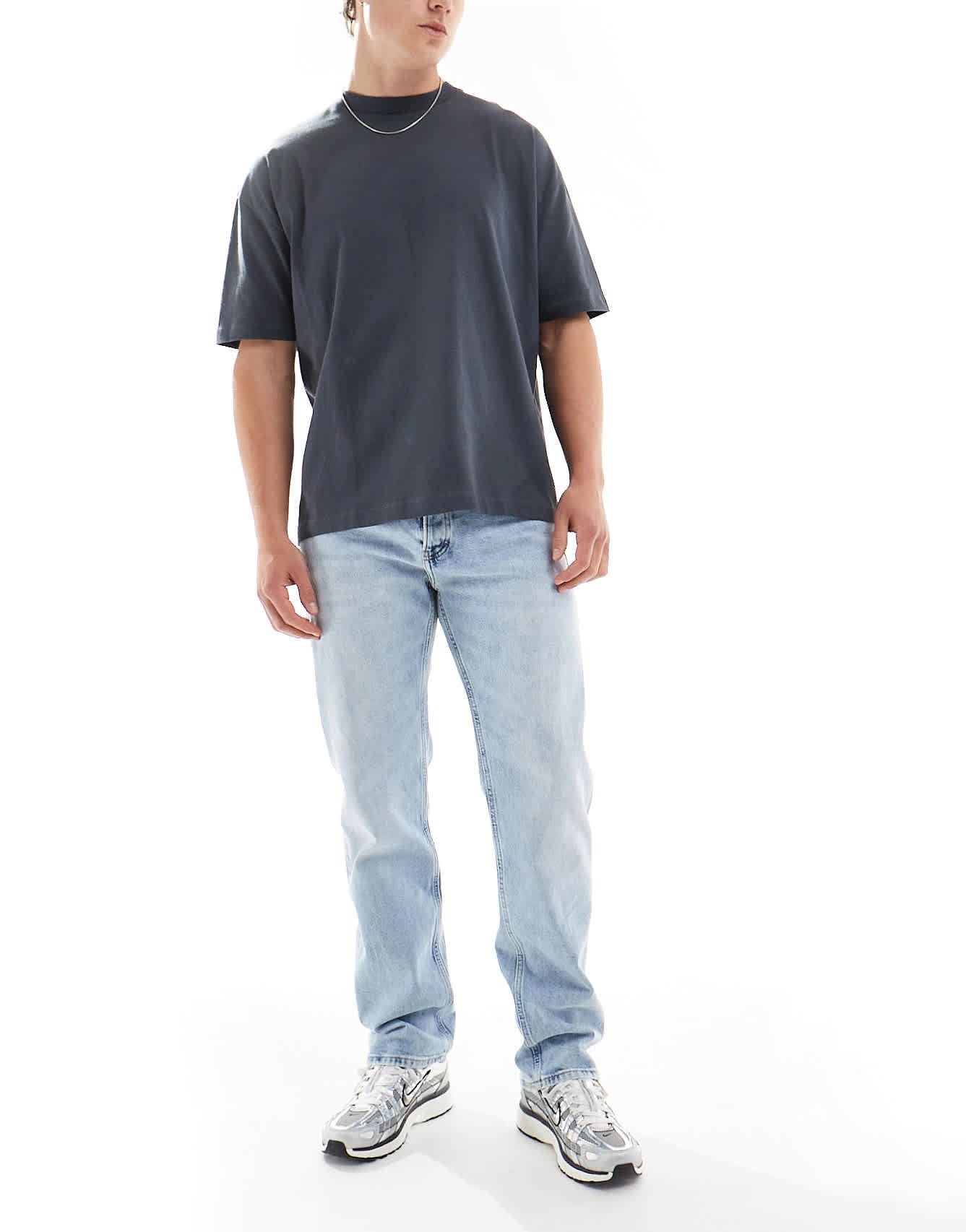 Calvin Klein Jeans standard straight jeans in light wash - ASOS Sample Sale