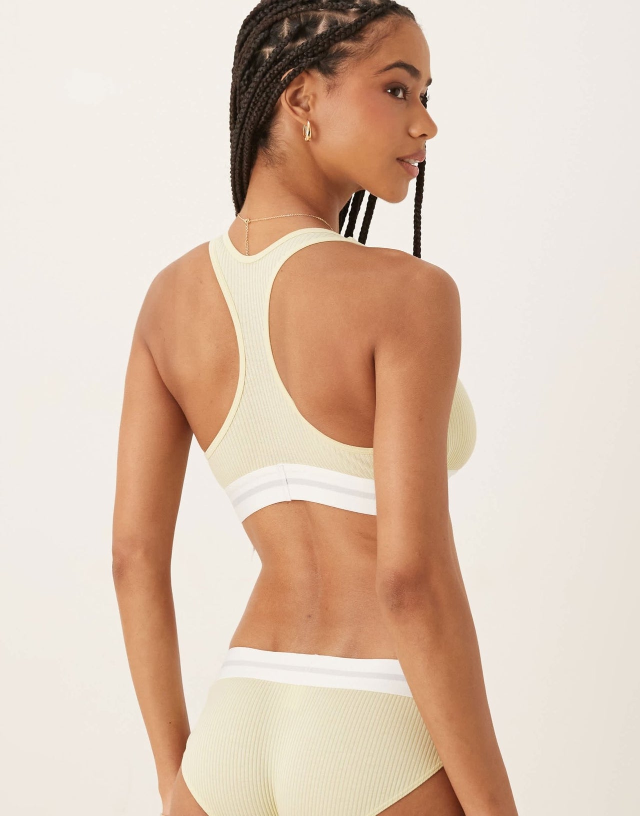 Calvin Klein modal rib bralette in soft yellow - ASOS Sample Sale