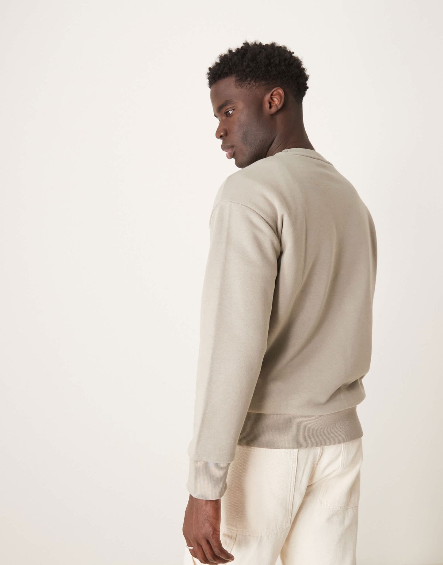 Calvin Klein nano logo sweatshirt in stone - ASOS Sample Sale
