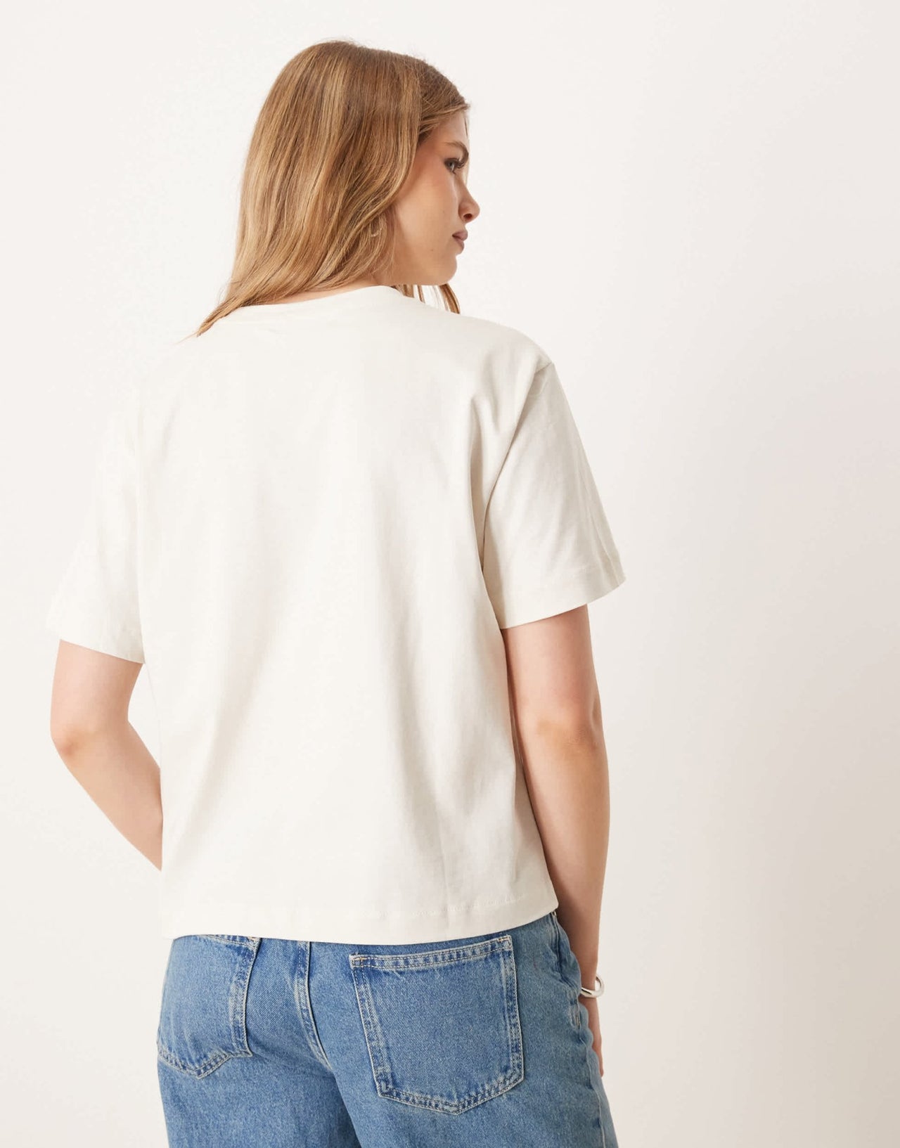 Calvin Klein varsity logo t-shirt in ecru and mint green - ASOS Sample Sale