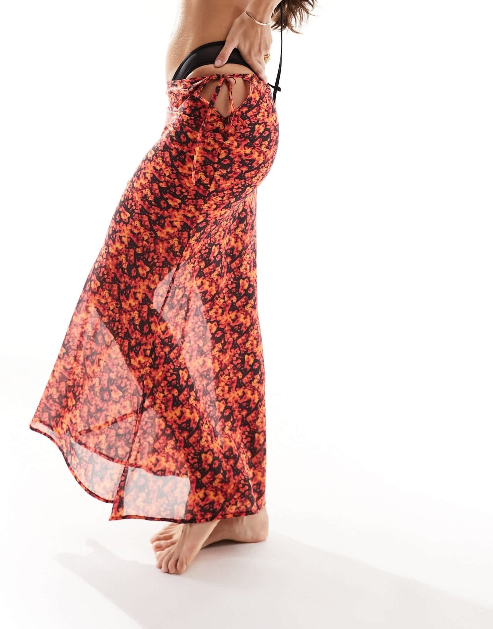 Candypants tie dye maxi beach skirt in multi - ASOS Sample Sale