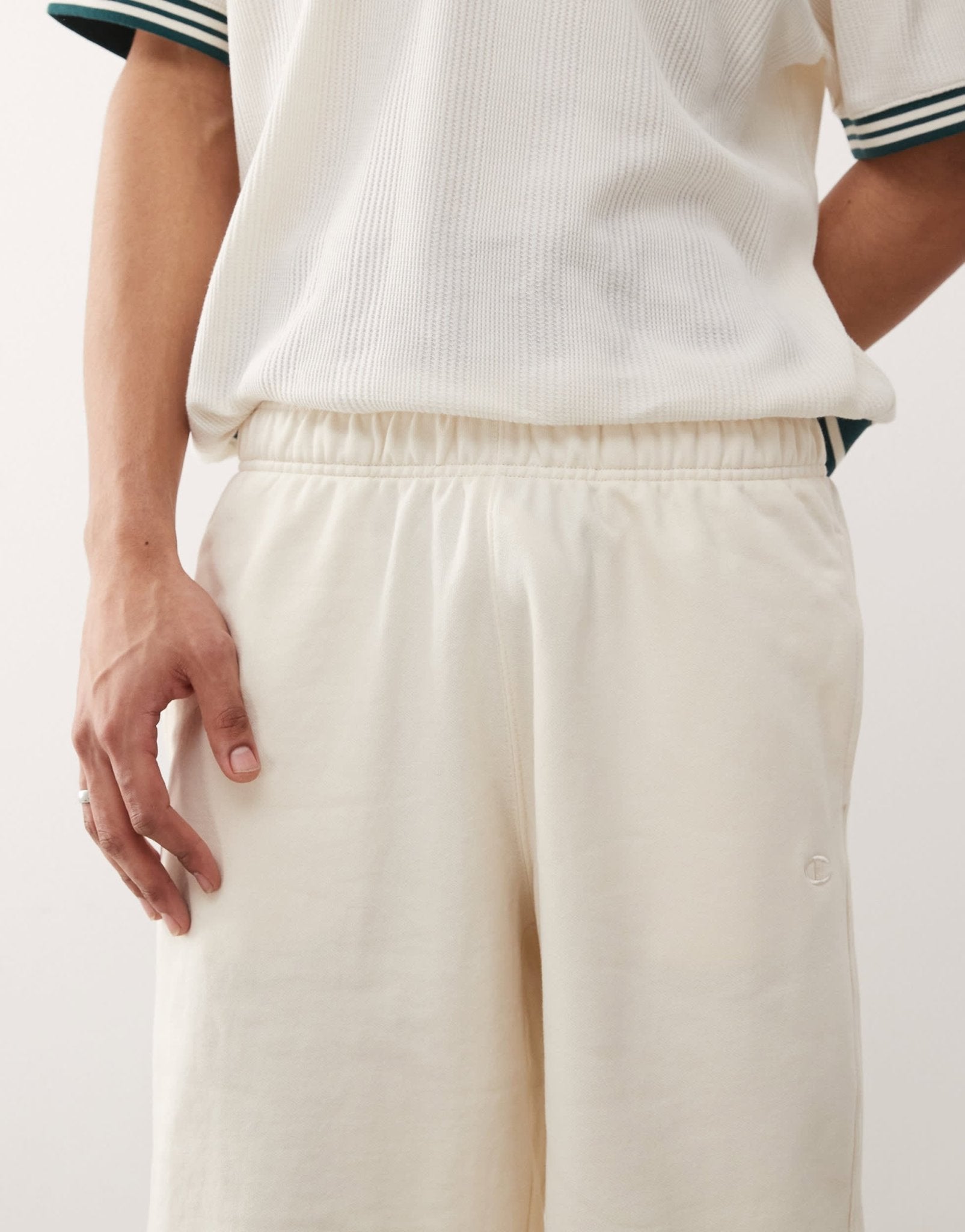 Champion Bermuda long shorts in off white - ASOS Sample Sale