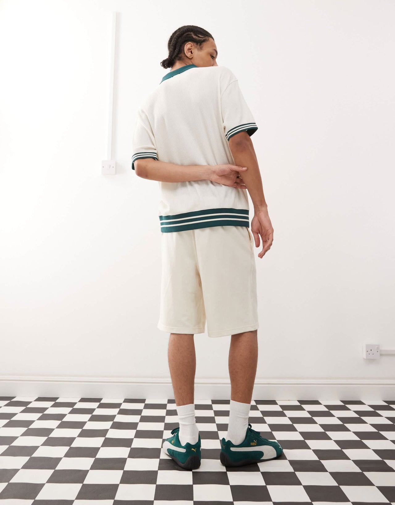 Champion Bermuda long shorts in off white - ASOS Sample Sale