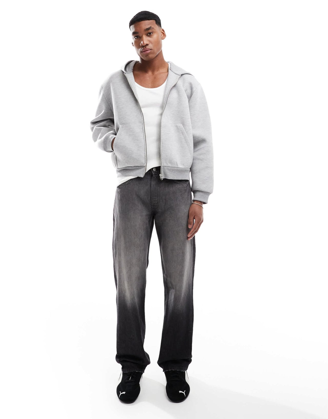 Cheap Monday Anti rigid straight leg jeans in rubby black wash - ASOS Sample Sale