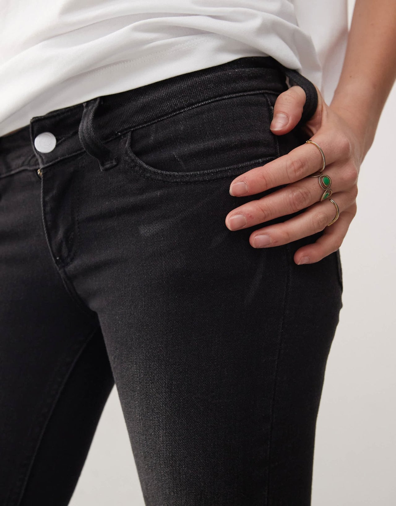 Cheap Monday Sleezie Low rise super stretch skinny jeans in rubby washed black - ASOS Sample Sale