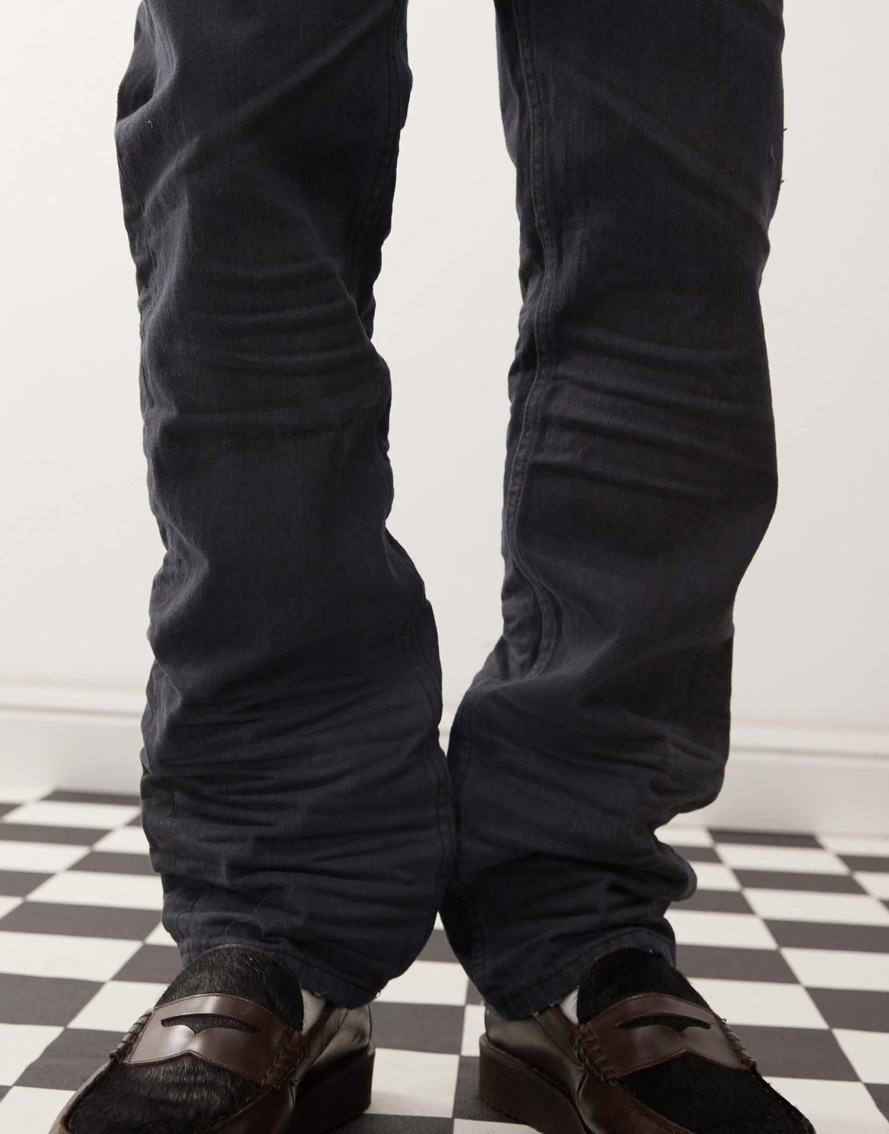 Cheap Monday x Landon Barker Issue slim leg rigid coated jeans in black - ASOS Sample Sale