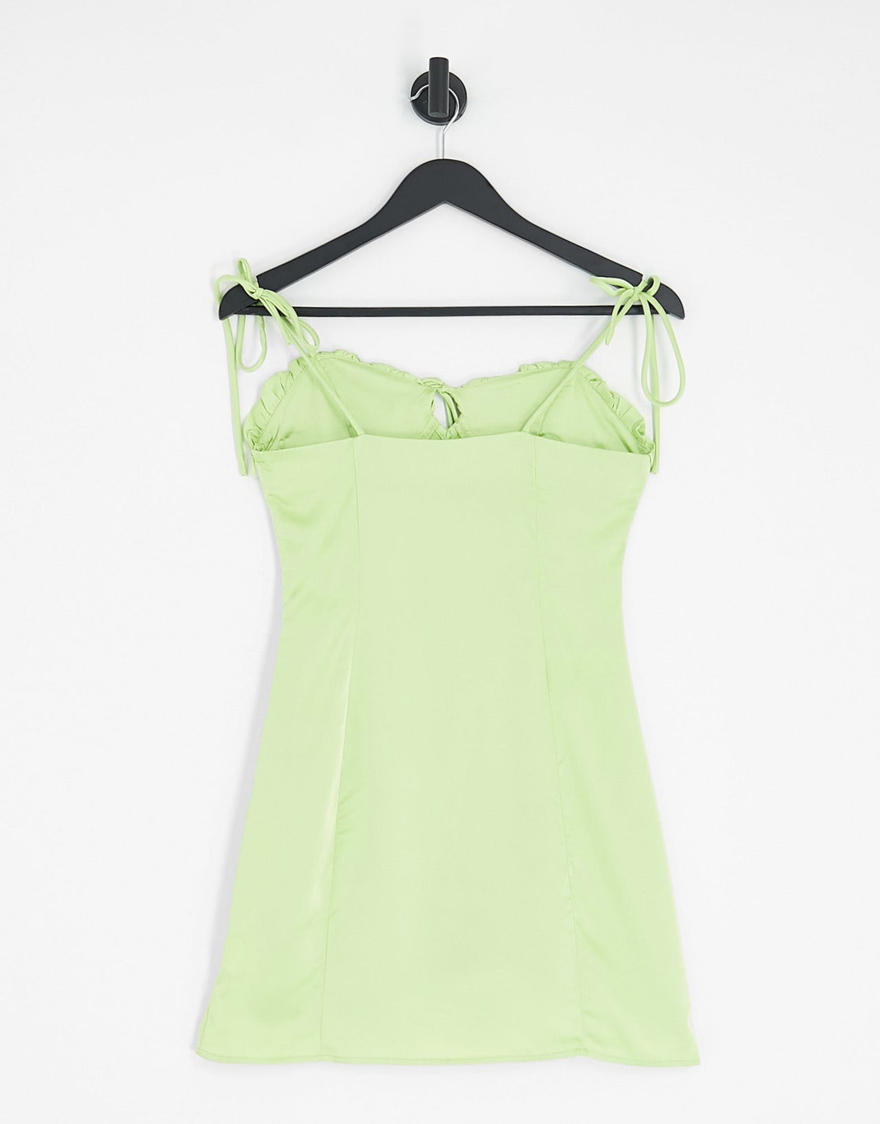 Collective the Label Petite tie front mini dress in apple green - ASOS Sample Sale