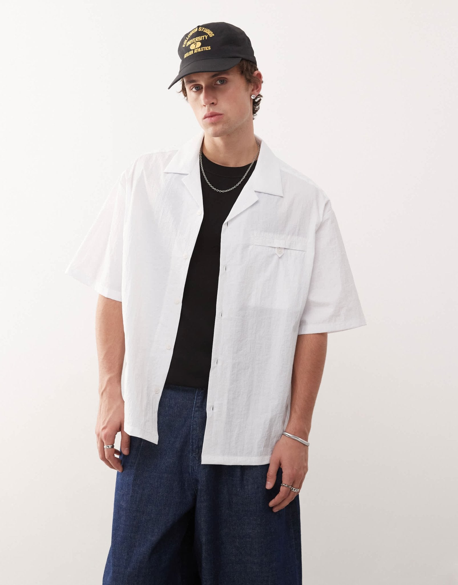 COLLUSION boxy summer shirt in white - ASOS Sample Sale