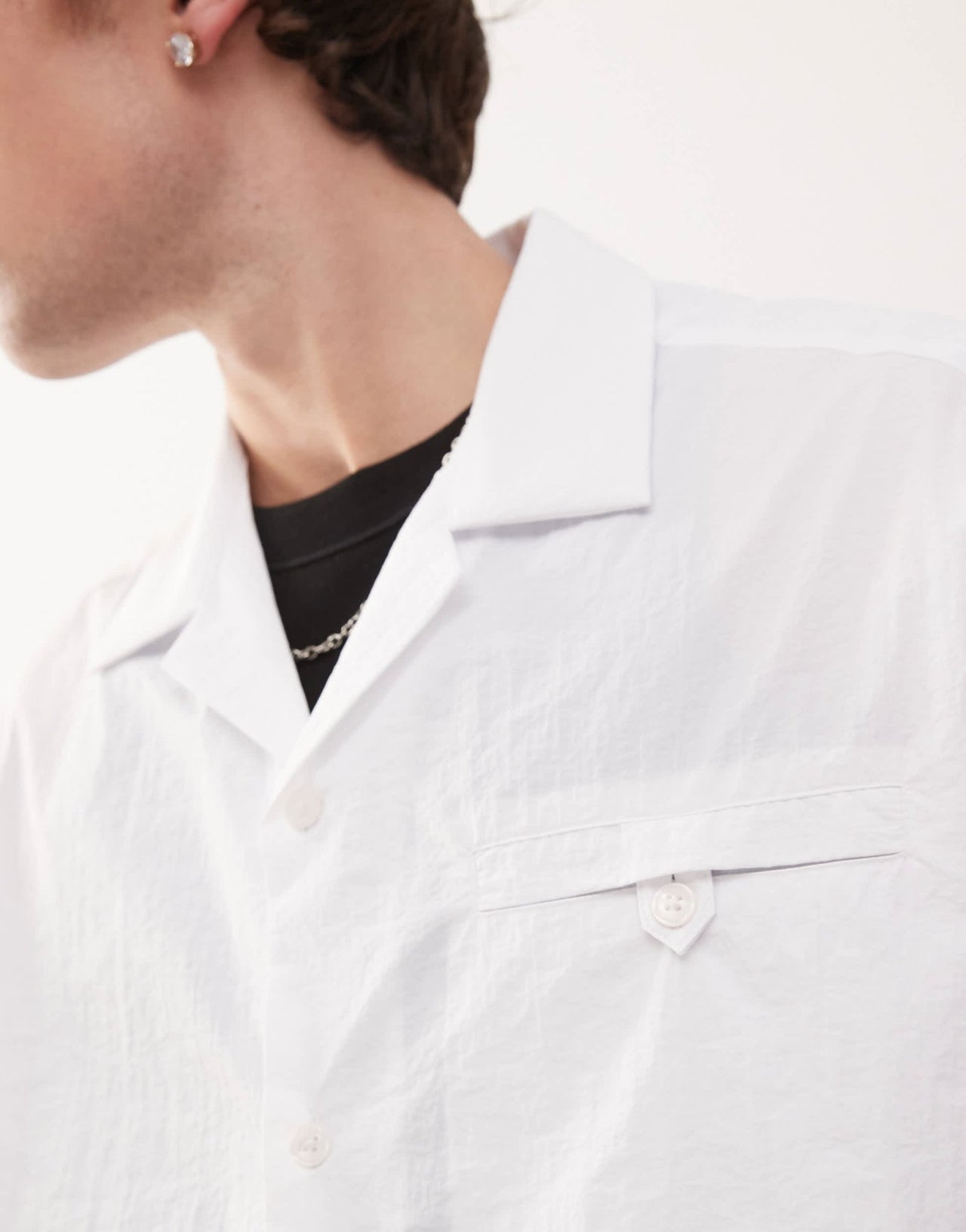 COLLUSION boxy summer shirt in white - ASOS Sample Sale