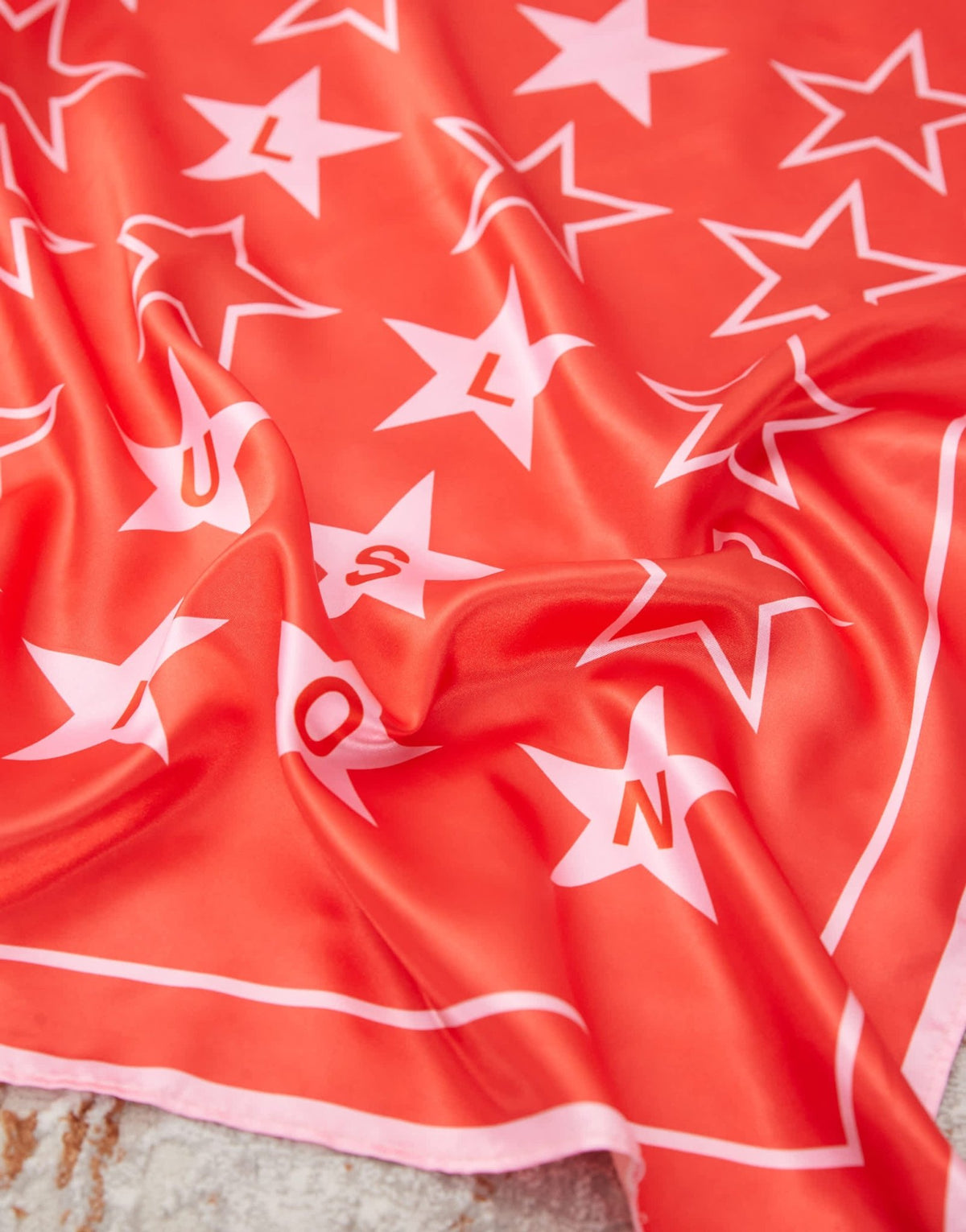 COLLUSION branded heart print headscarf in red - ASOS Sample Sale