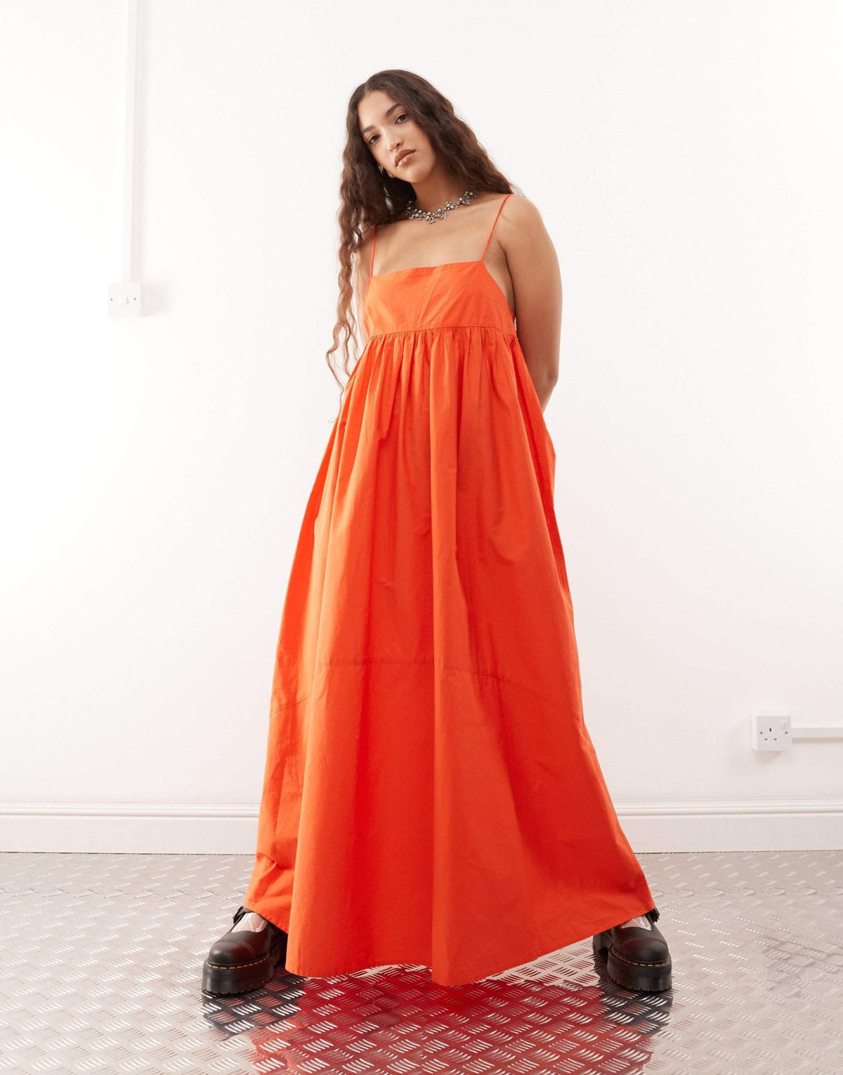 COLLUSION cami woven maxi dress in red - ASOS Sample Sale