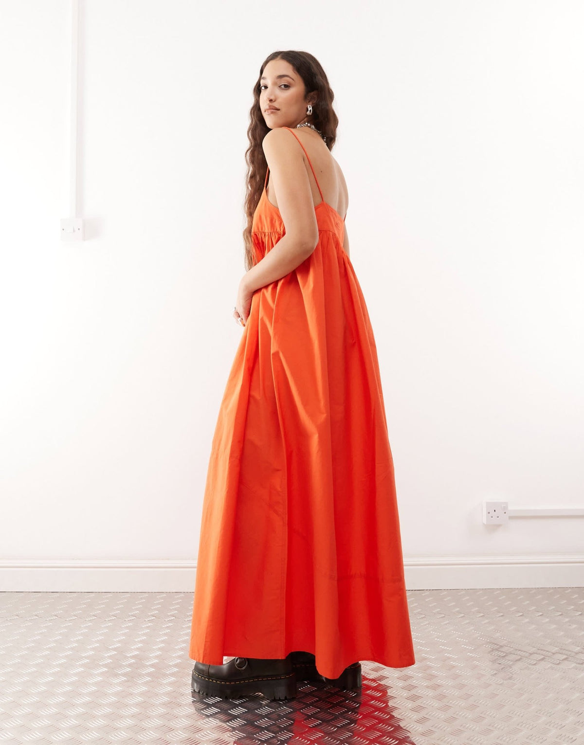 COLLUSION cami woven maxi dress in red - ASOS Sample Sale