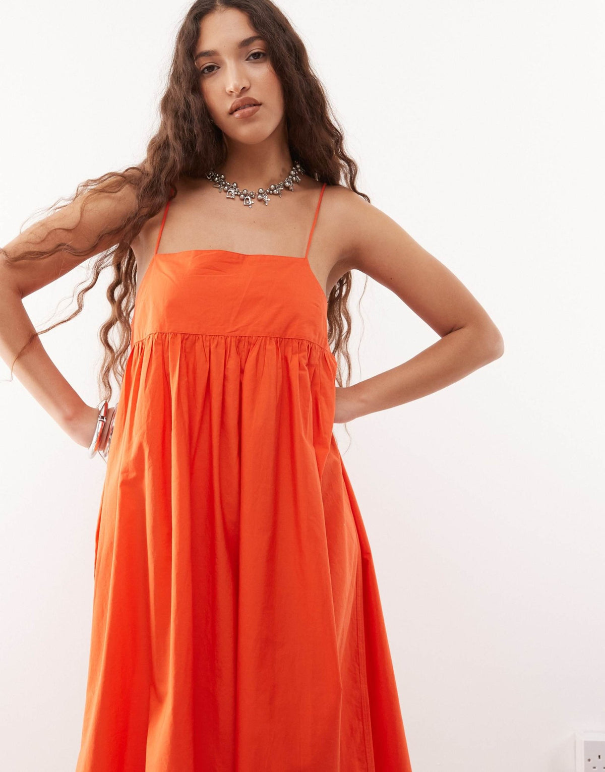 COLLUSION cami woven maxi dress in red - ASOS Sample Sale
