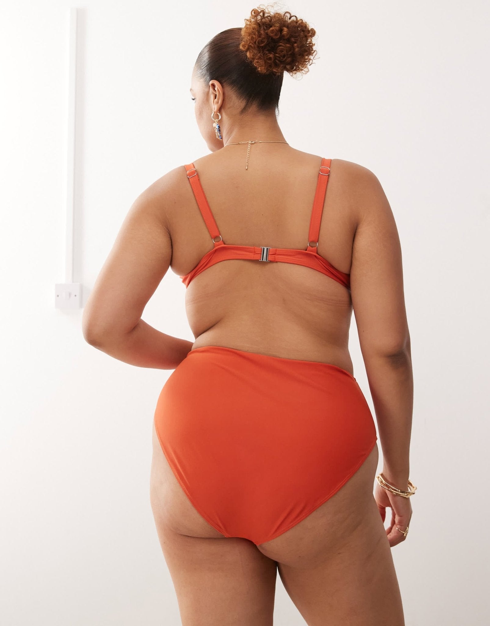 COLLUSION curve mix and match high waisted bikini bottom in orange - ASOS Sample Sale