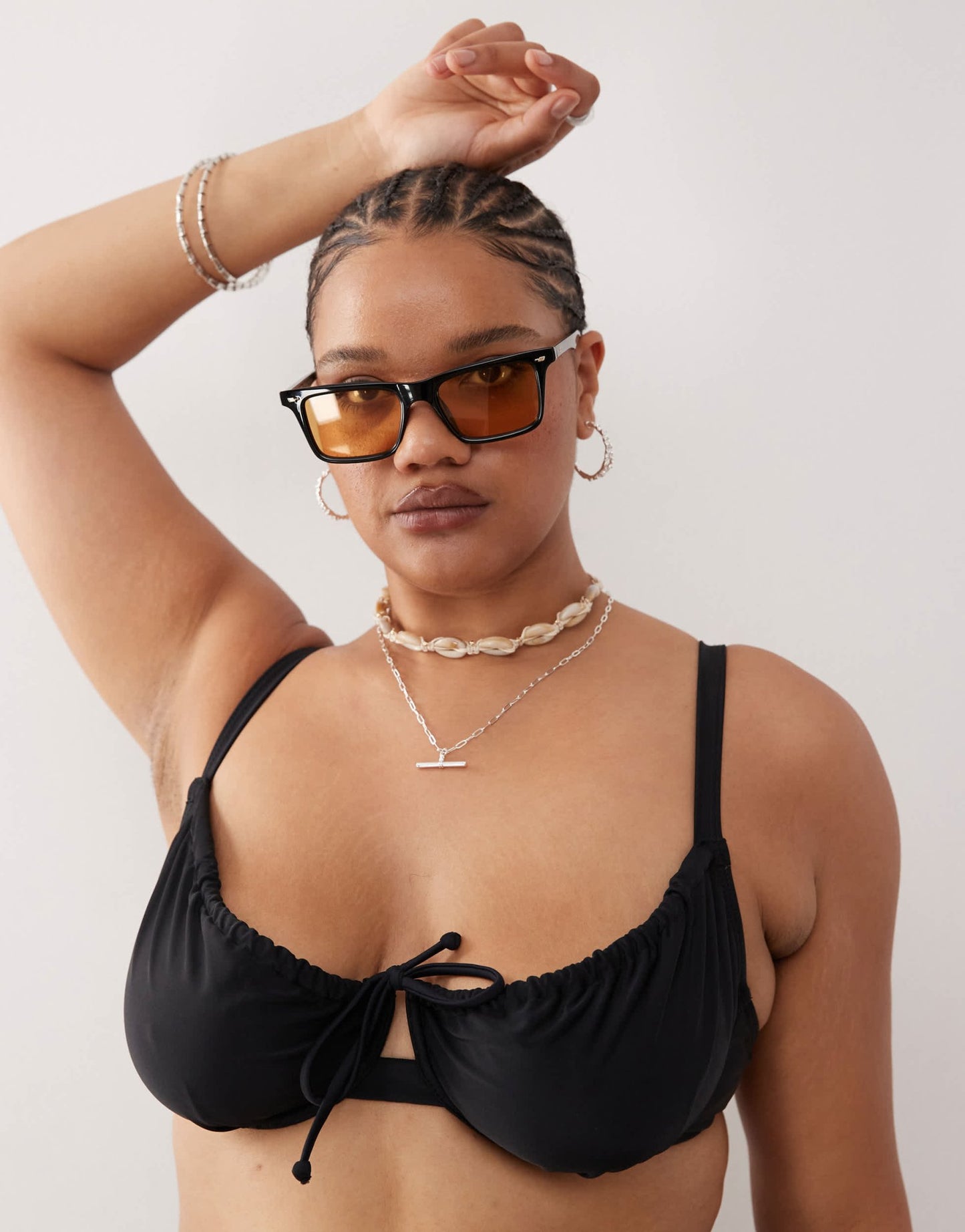 COLLUSION curve mix and match underwire bikini top in black - ASOS Sample Sale
