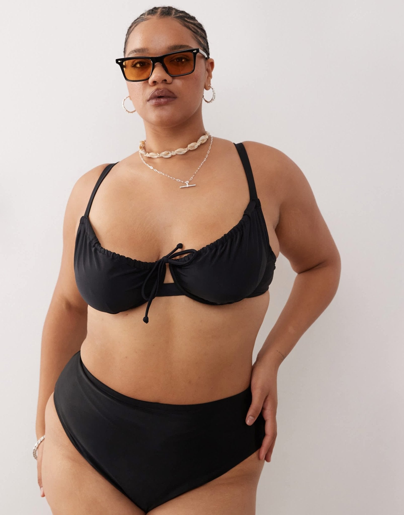 COLLUSION curve mix and match underwire bikini top in black - ASOS Sample Sale