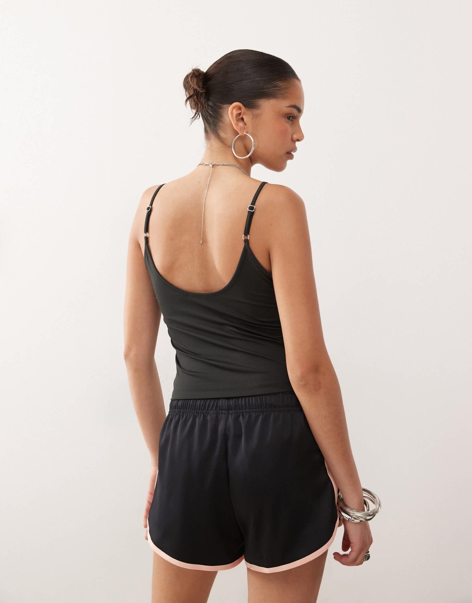 COLLUSION deep v cami in black - ASOS Sample Sale