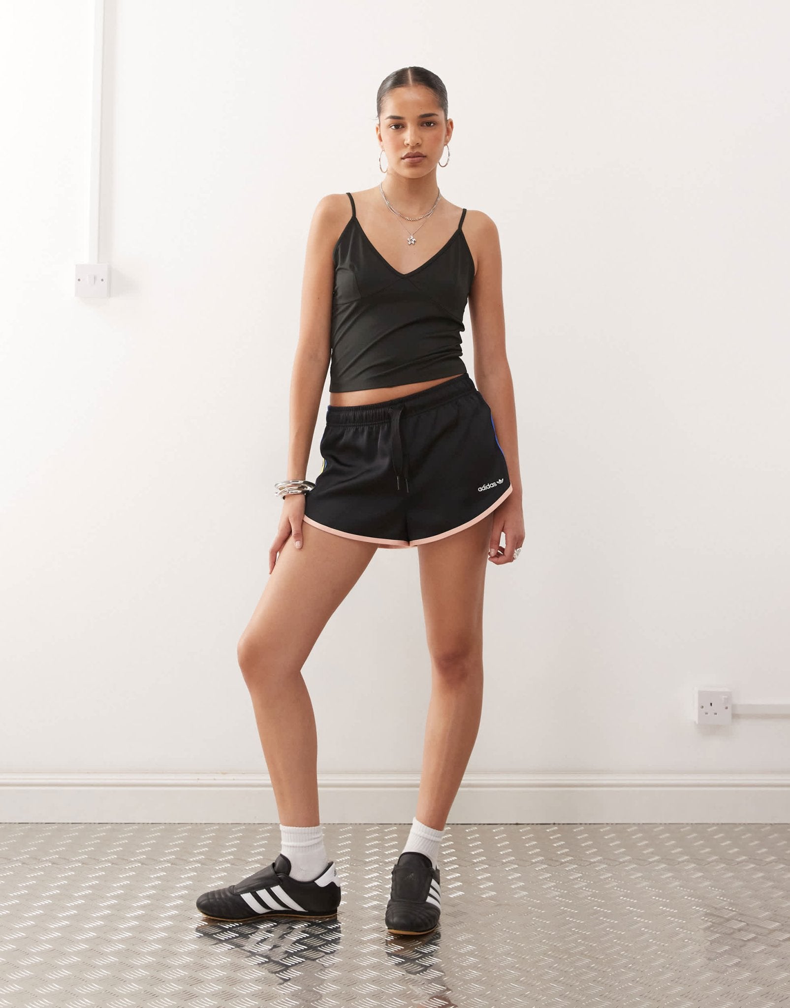 COLLUSION deep v cami in black - ASOS Sample Sale