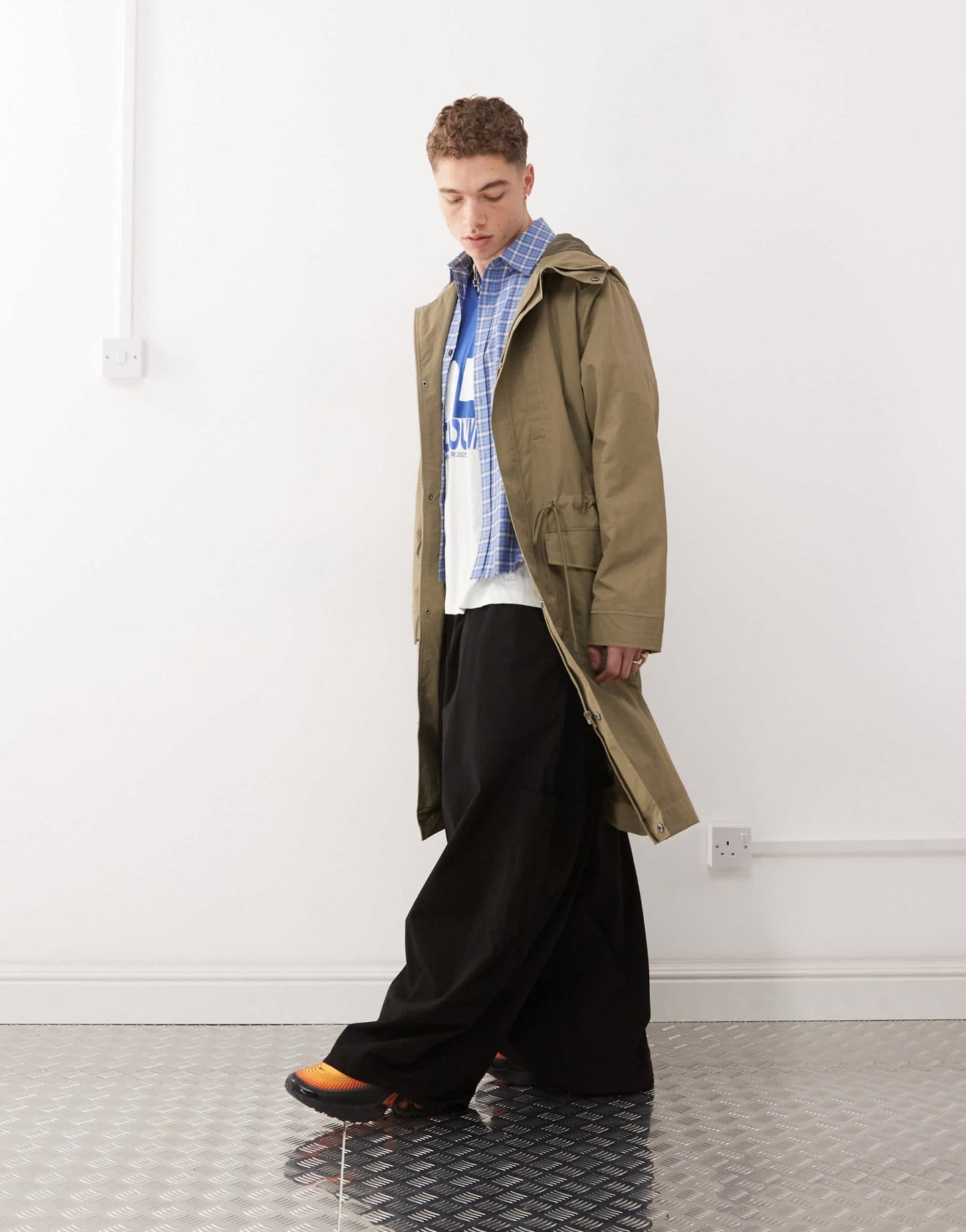 COLLUSION festival parka jacket in khaki - ASOS Sample Sale
