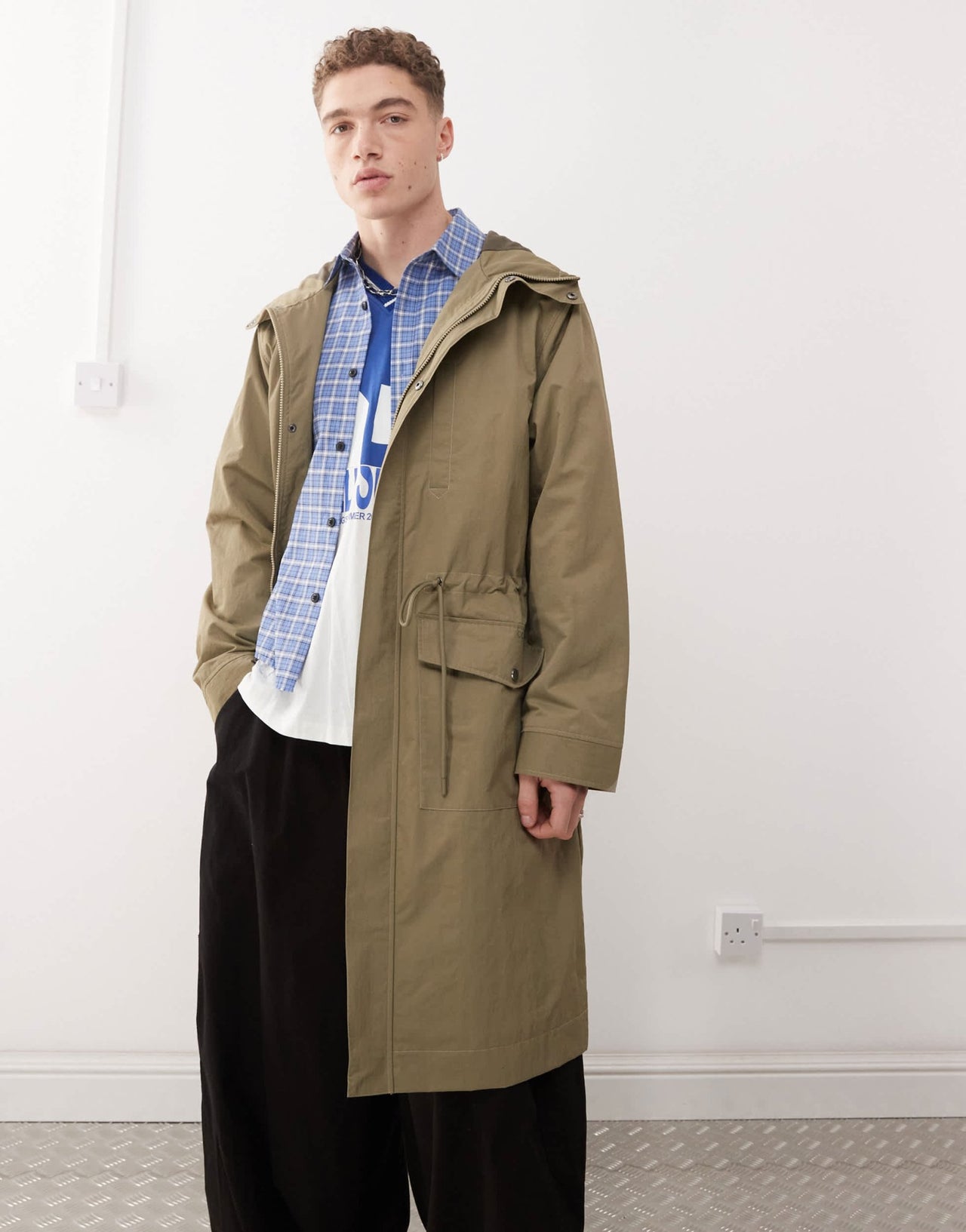 COLLUSION festival parka jacket in khaki - ASOS Sample Sale