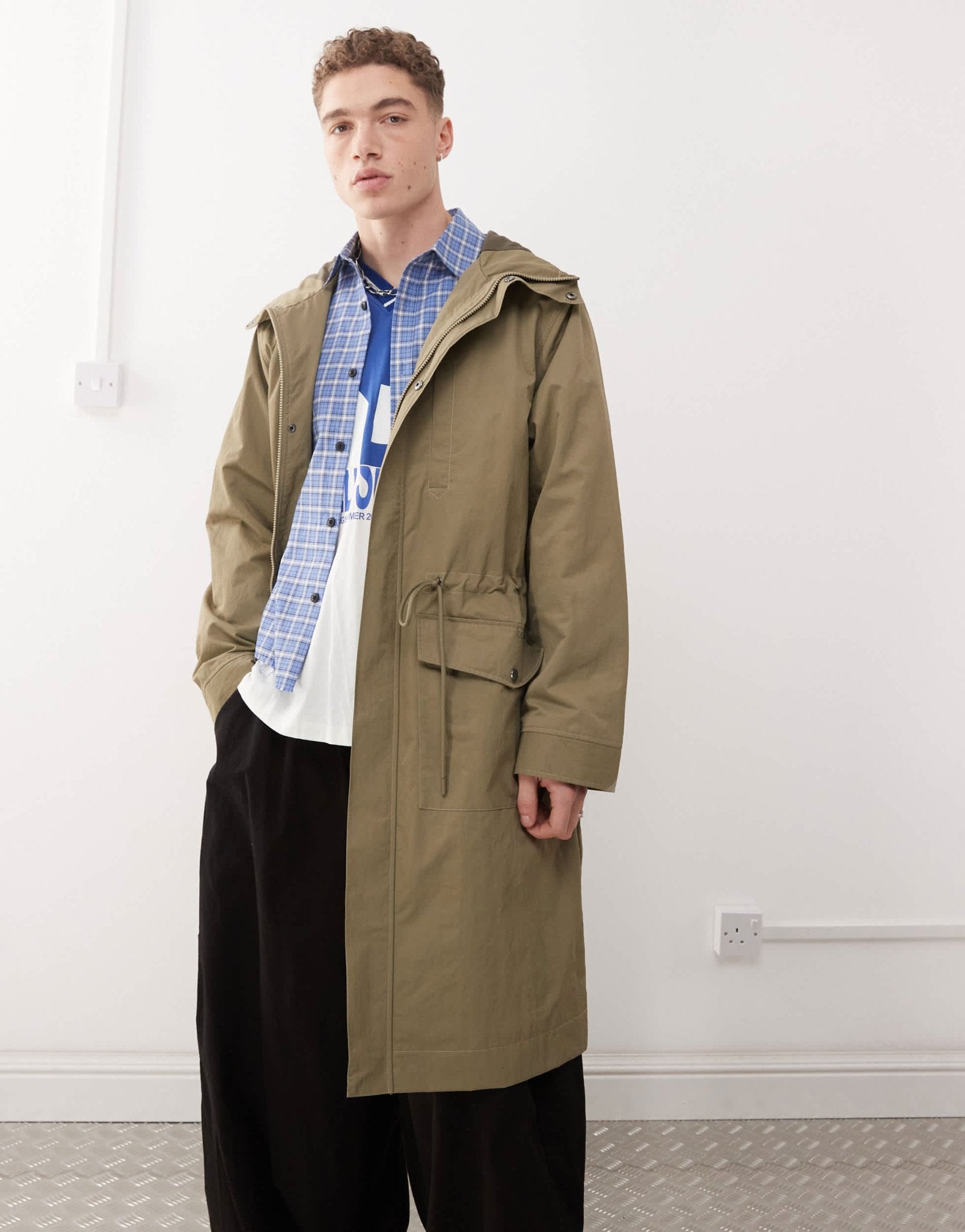 COLLUSION festival parka jacket in khaki - ASOS Sample Sale