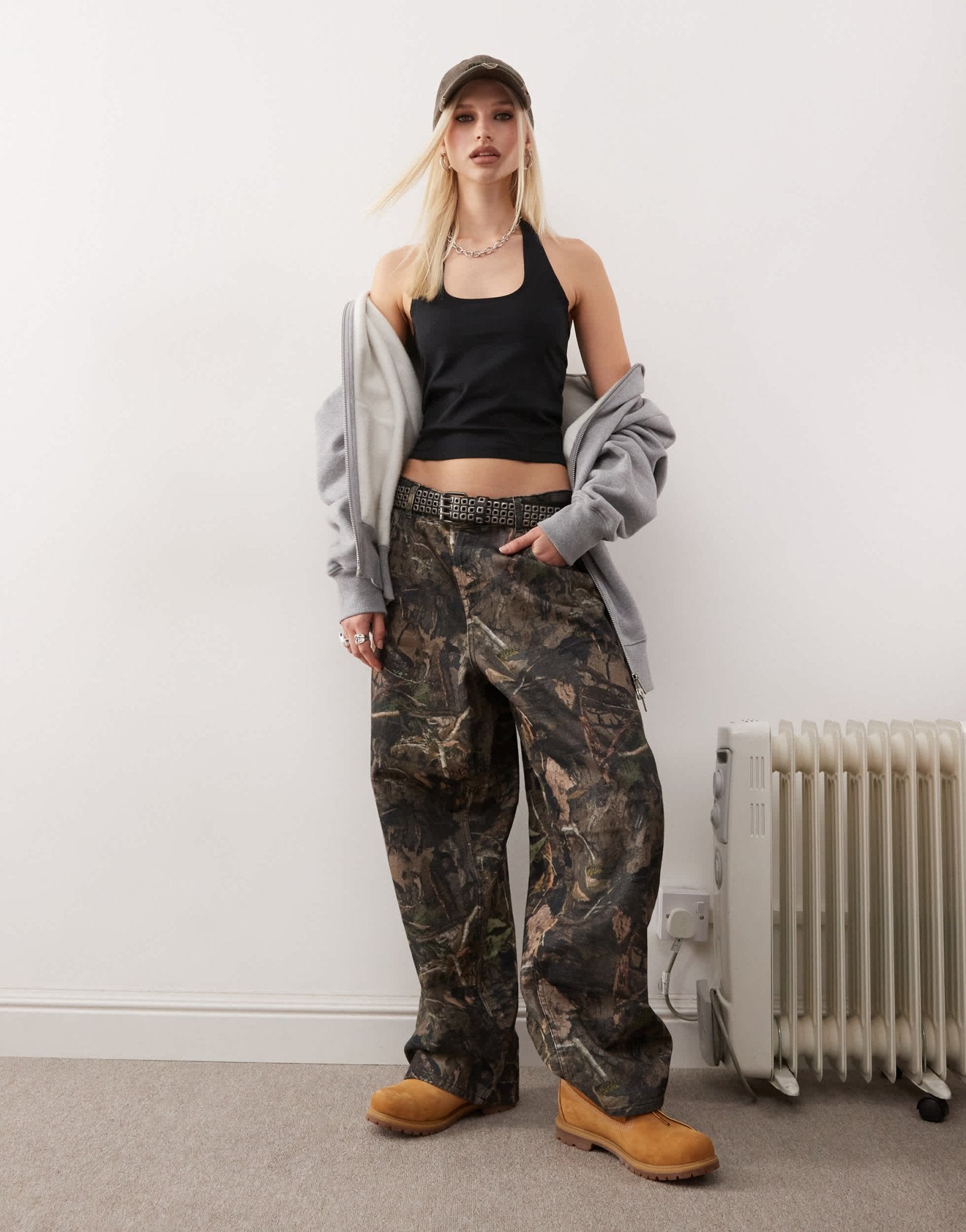 COLLUSION halter top with piping detail in black - ASOS Sample Sale