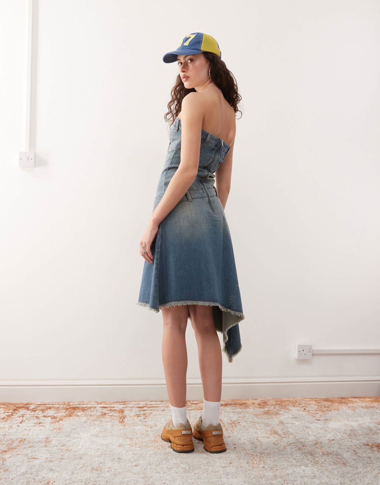 COLLUSION iconic denim dress in vintage wash - ASOS Sample Sale