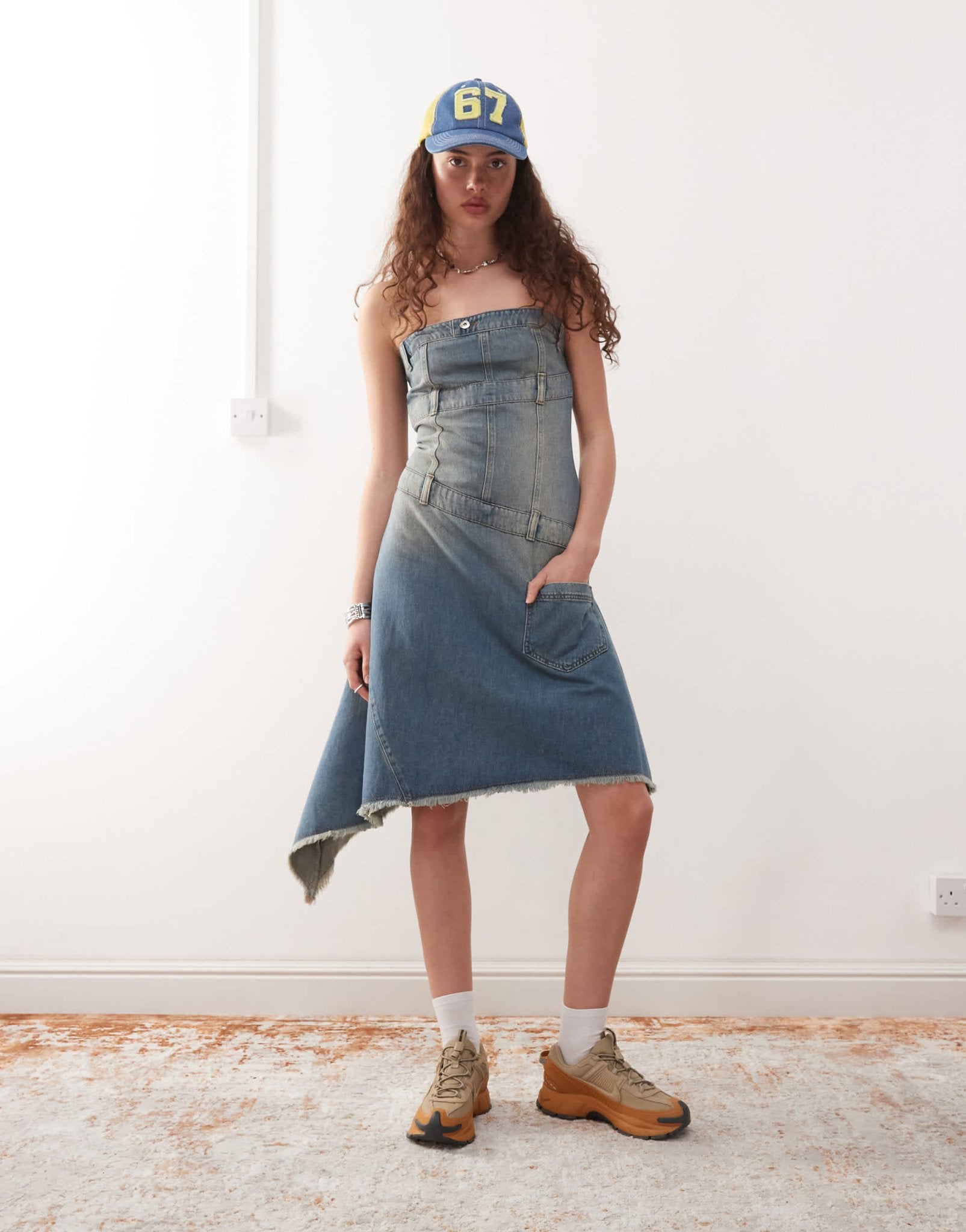 COLLUSION iconic denim dress in vintage wash - ASOS Sample Sale