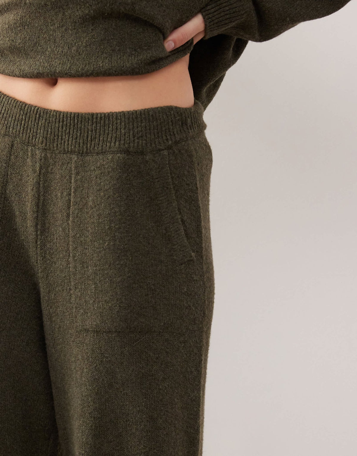 COLLUSION knitted oversized jogger co-ord in khaki - ASOS Sample Sale