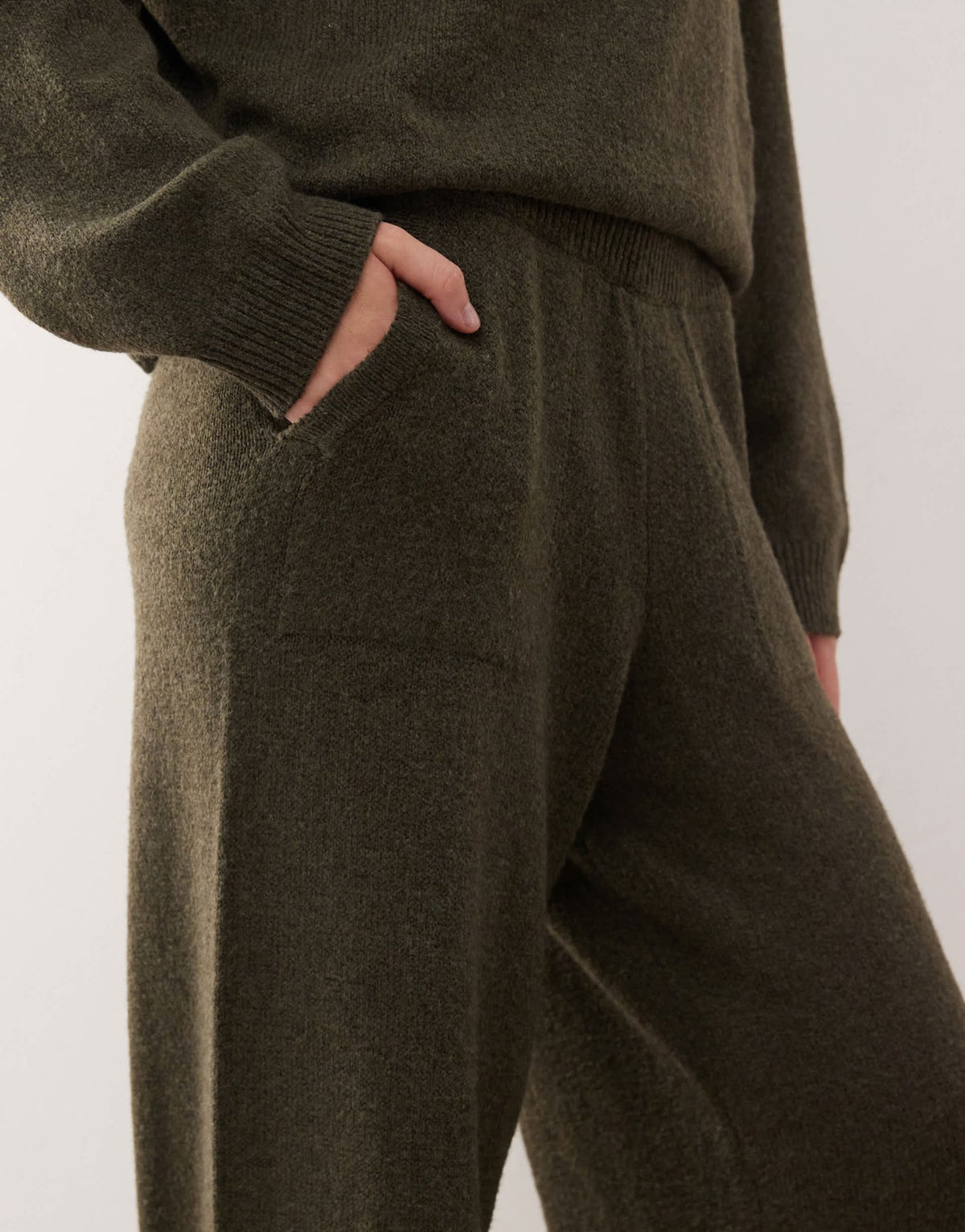 COLLUSION knitted oversized jogger co-ord in khaki - ASOS Sample Sale
