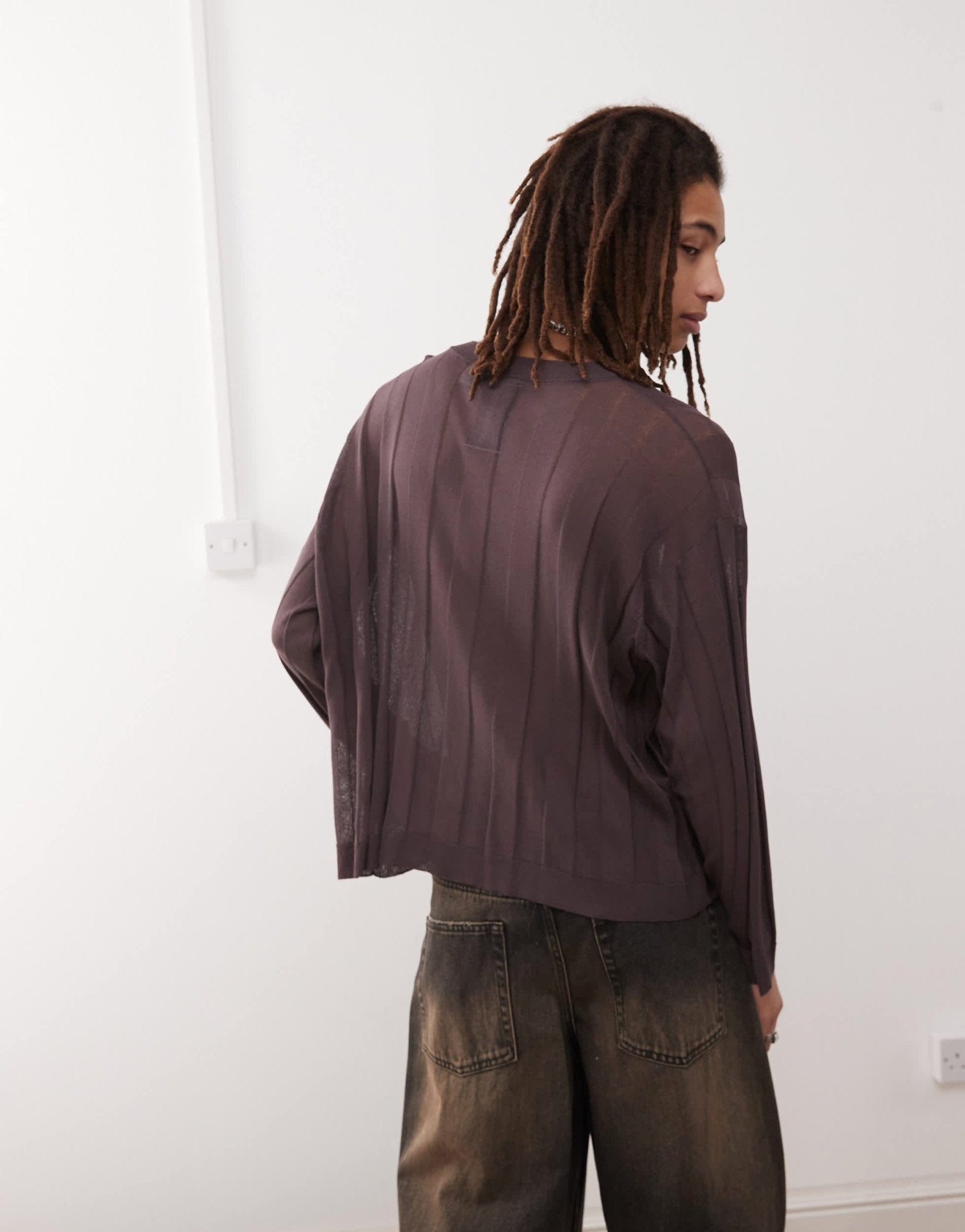 COLLUSION knitted oversized jumper in brown - ASOS Sample Sale