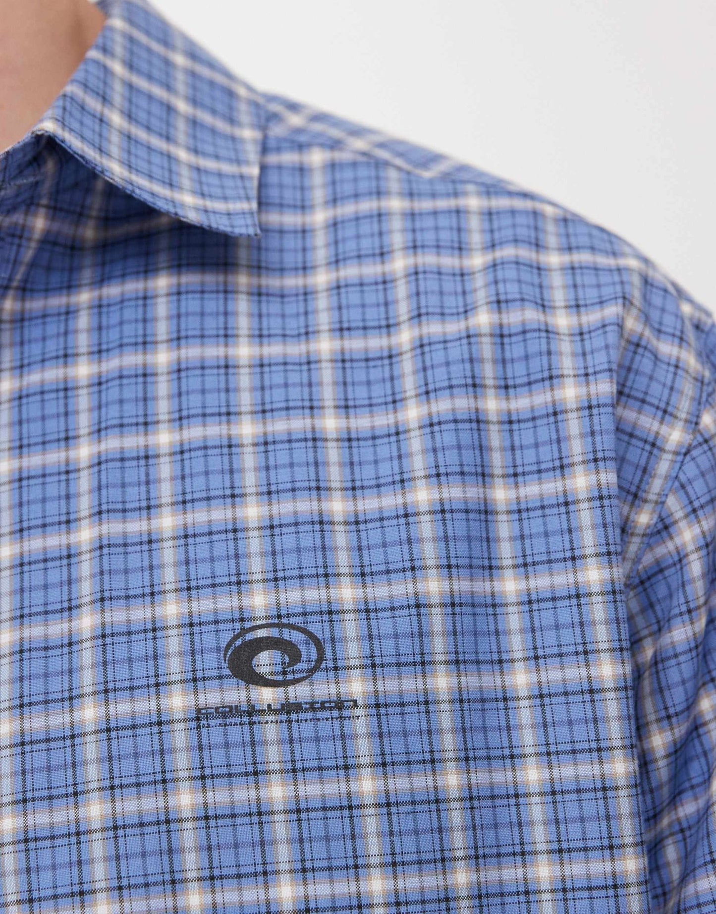 COLLUSION long sleeve check shirt in blue - ASOS Sample Sale