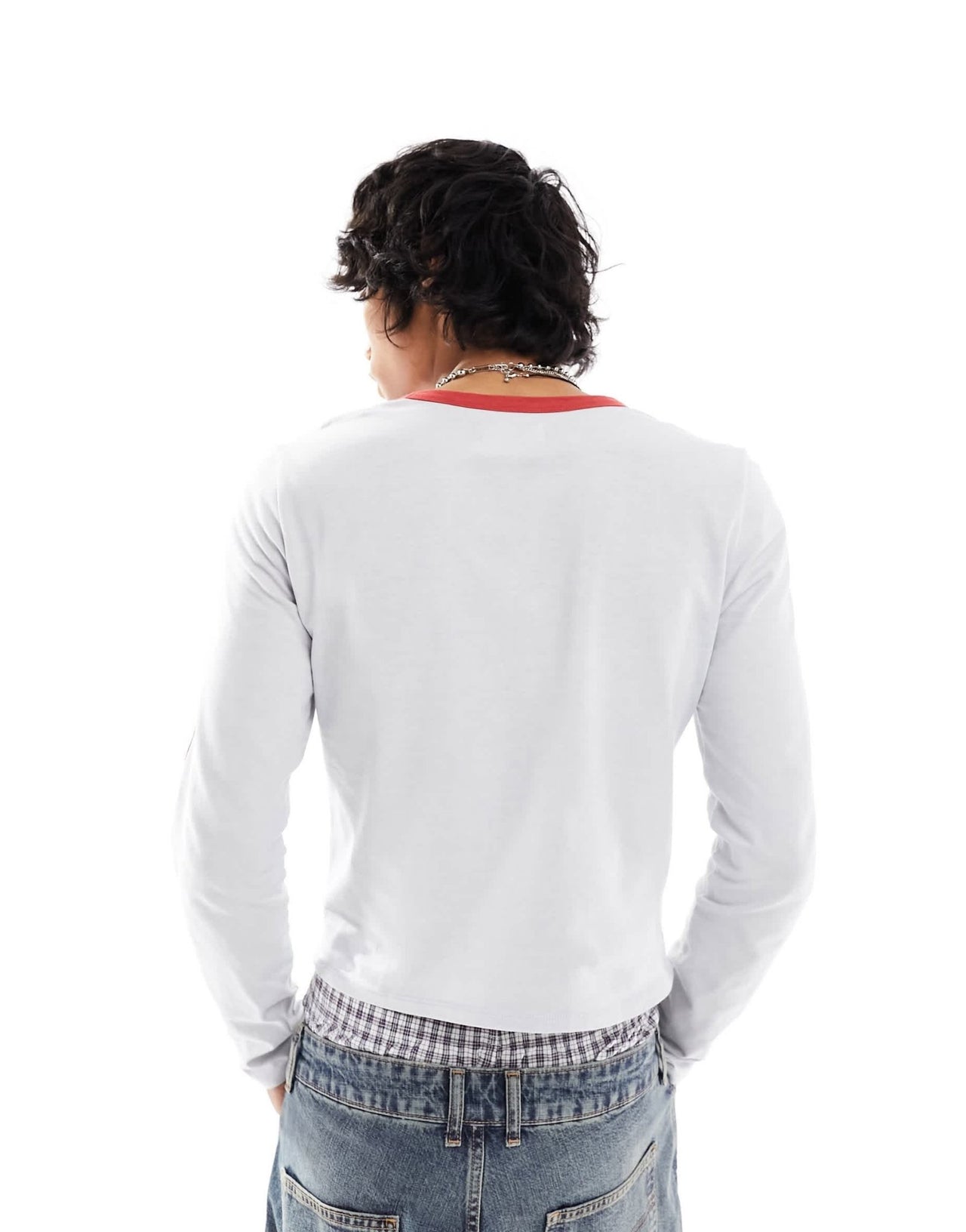 COLLUSION long sleeve logo slim fit football athletic t-shirt in grey - ASOS Sample Sale