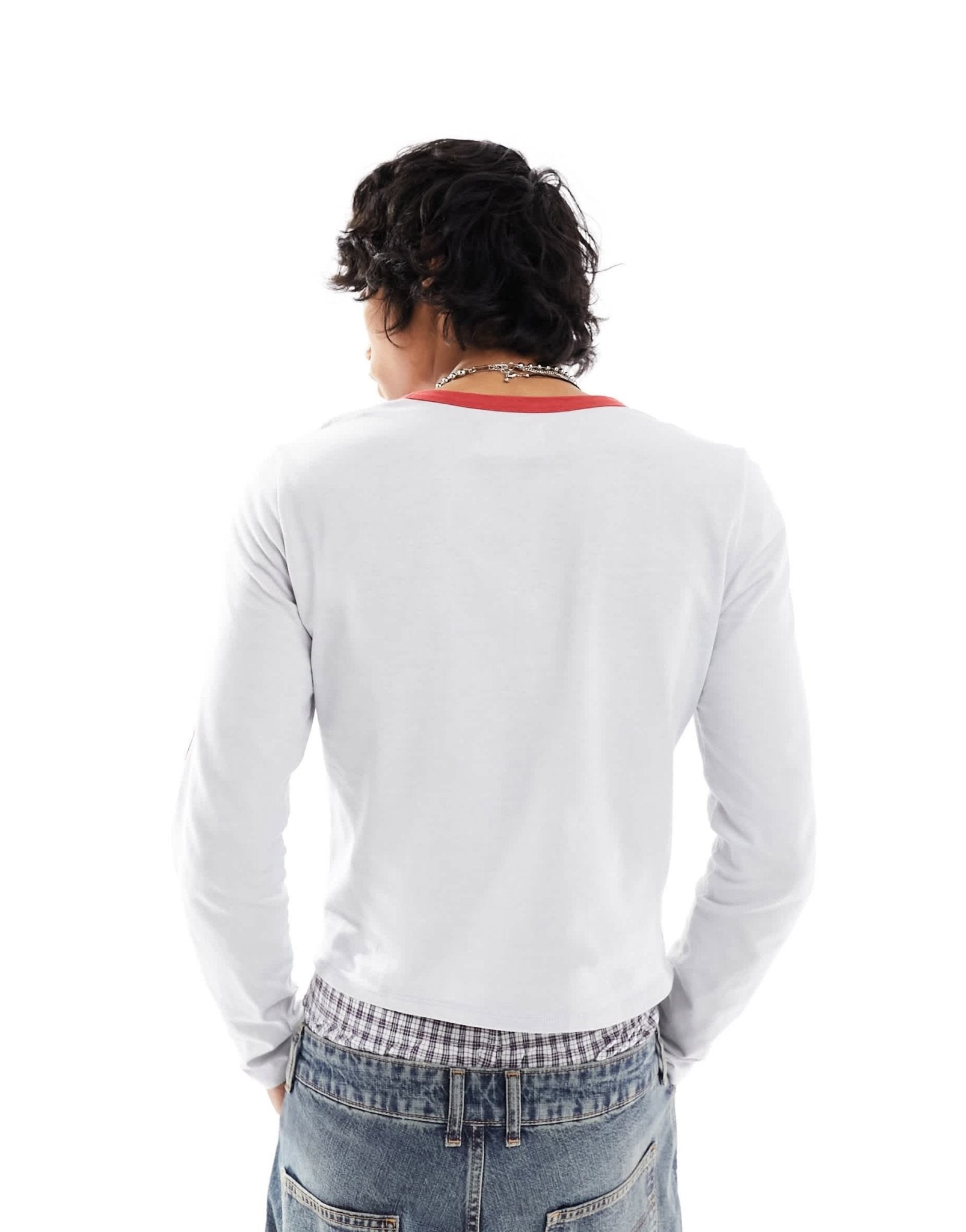 COLLUSION long sleeve logo slim fit football athletic t-shirt in grey - ASOS Sample Sale