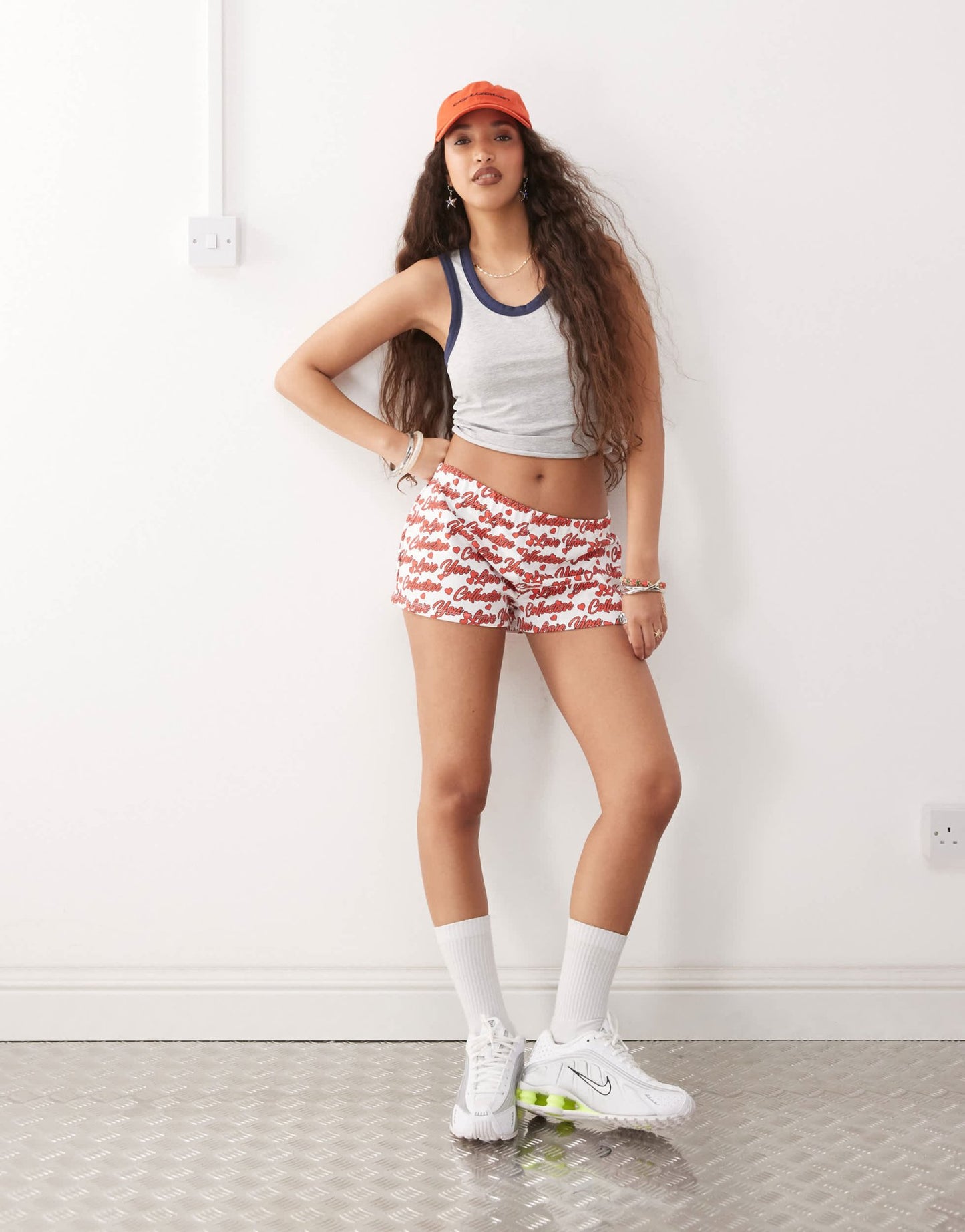 COLLUSION 'love you' graphic mini shorts in white - ASOS Sample Sale