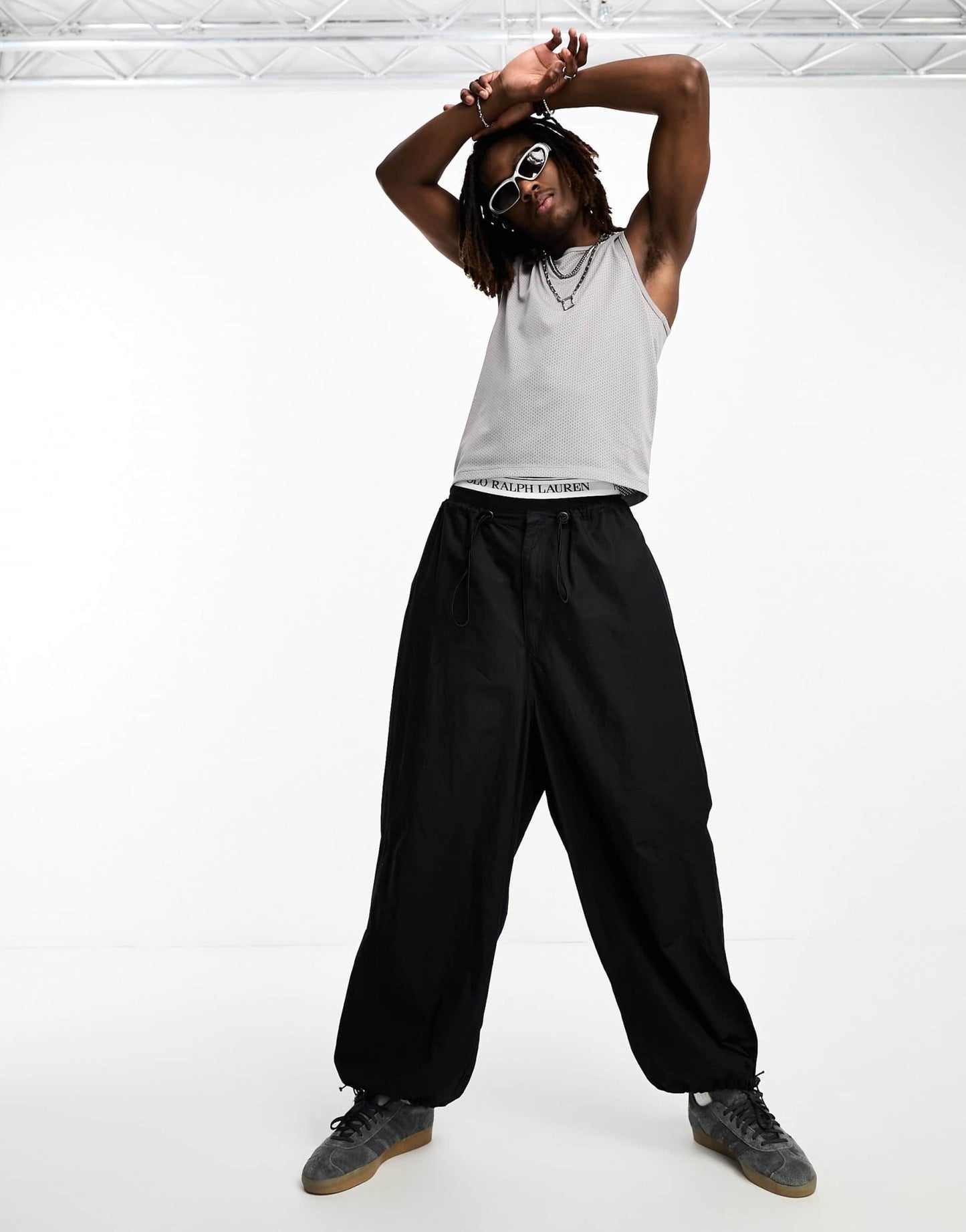 COLLUSION mesh vest in grey - ASOS Sample Sale