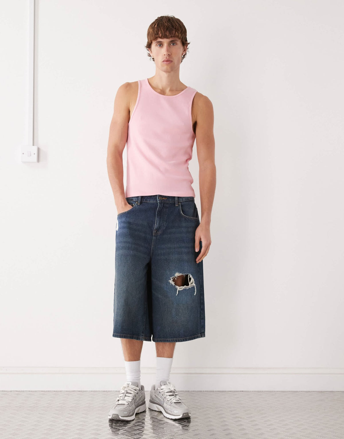 COLLUSION Muscle ribbed vest in pink - ASOS Sample Sale