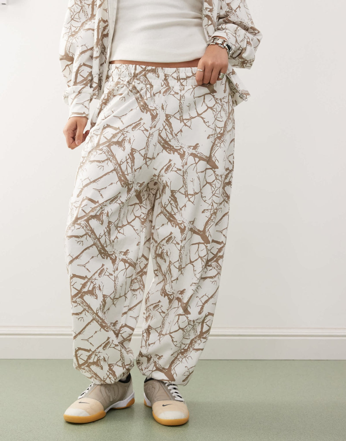 COLLUSION oversized jogger in white woodland print - ASOS Sample Sale