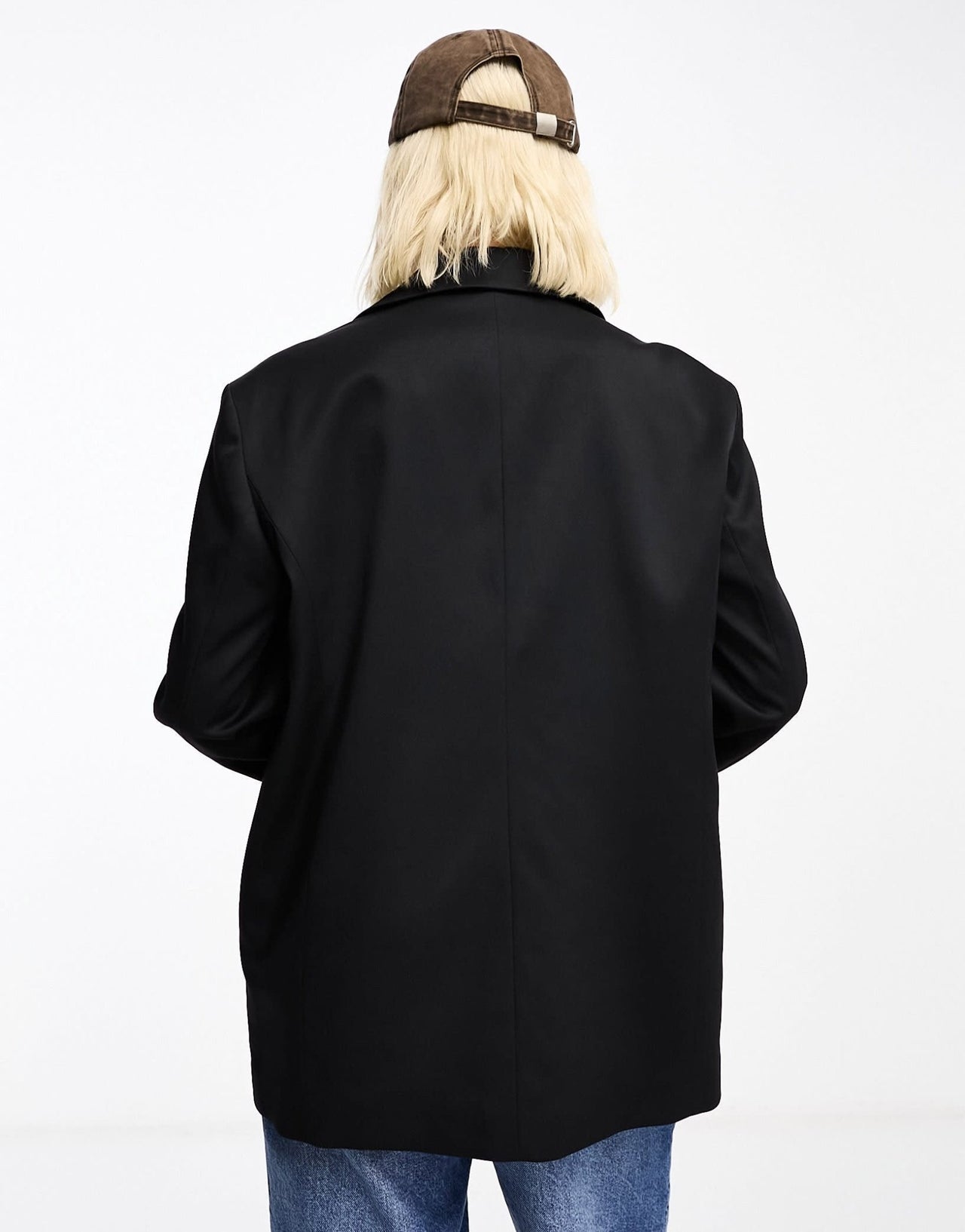 COLLUSION oversized woven blazer with pockets in black - ASOS Sample Sale