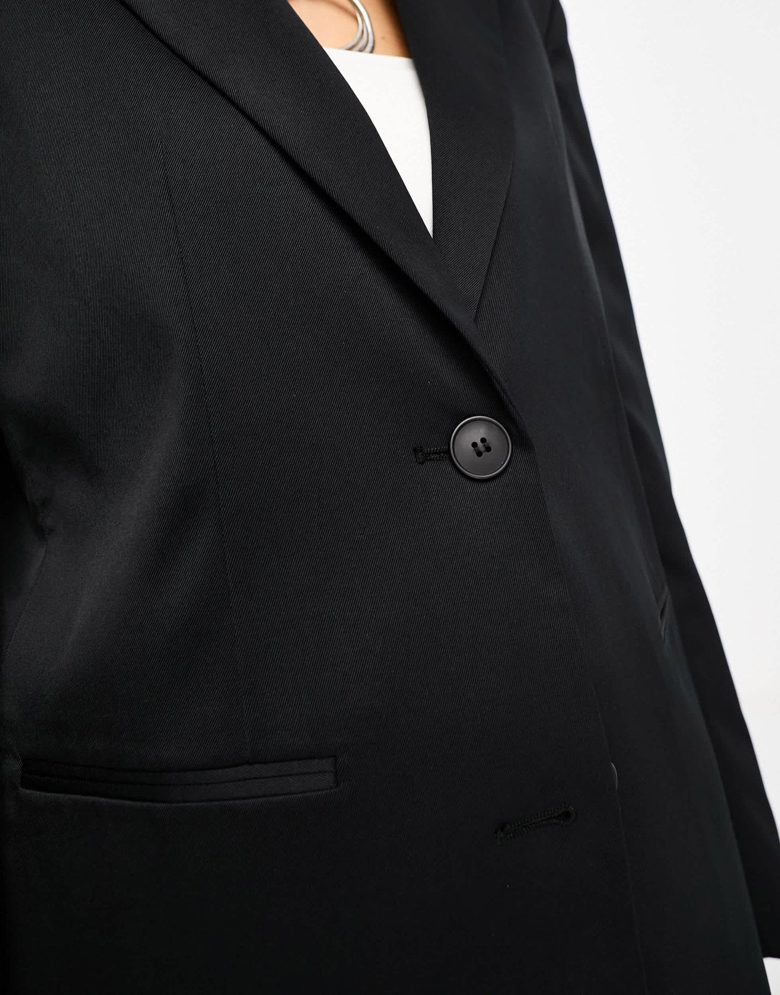 COLLUSION oversized woven blazer with pockets in black - ASOS Sample Sale