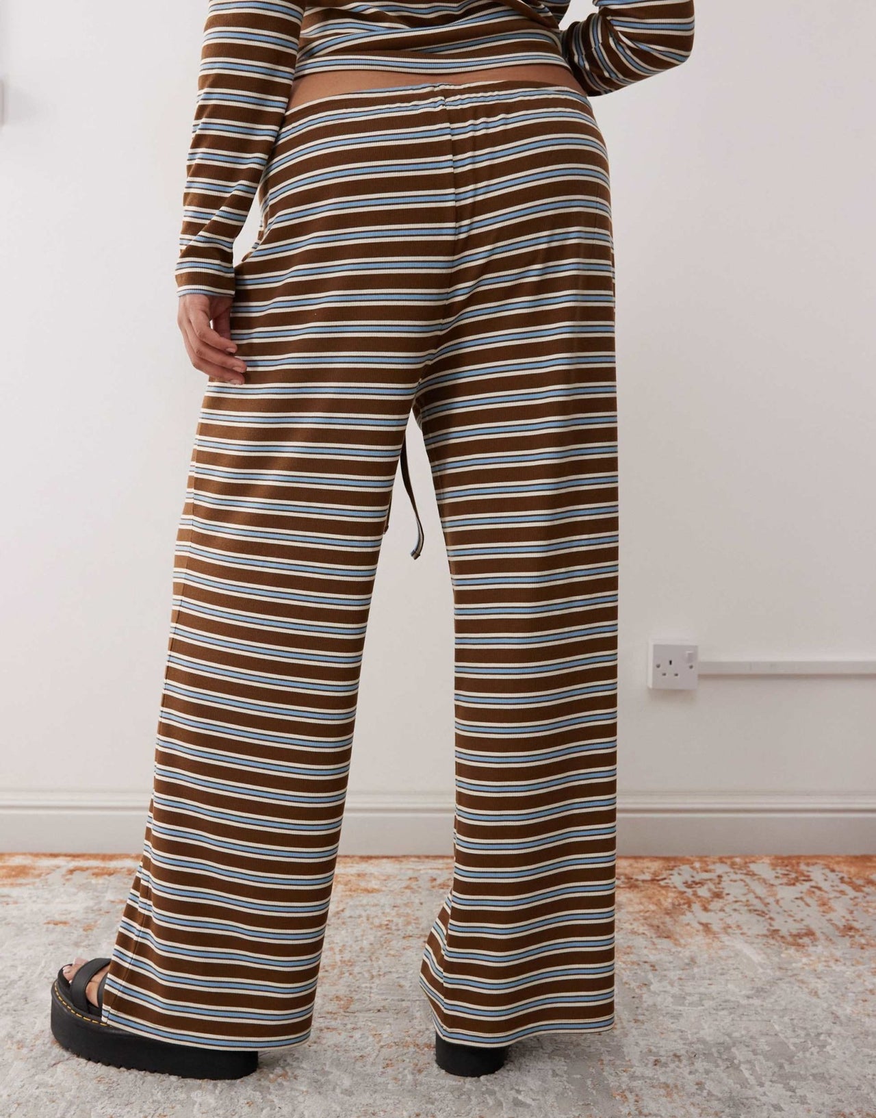 COLLUSION Plus relaxed rib stripe trouser - ASOS Sample Sale