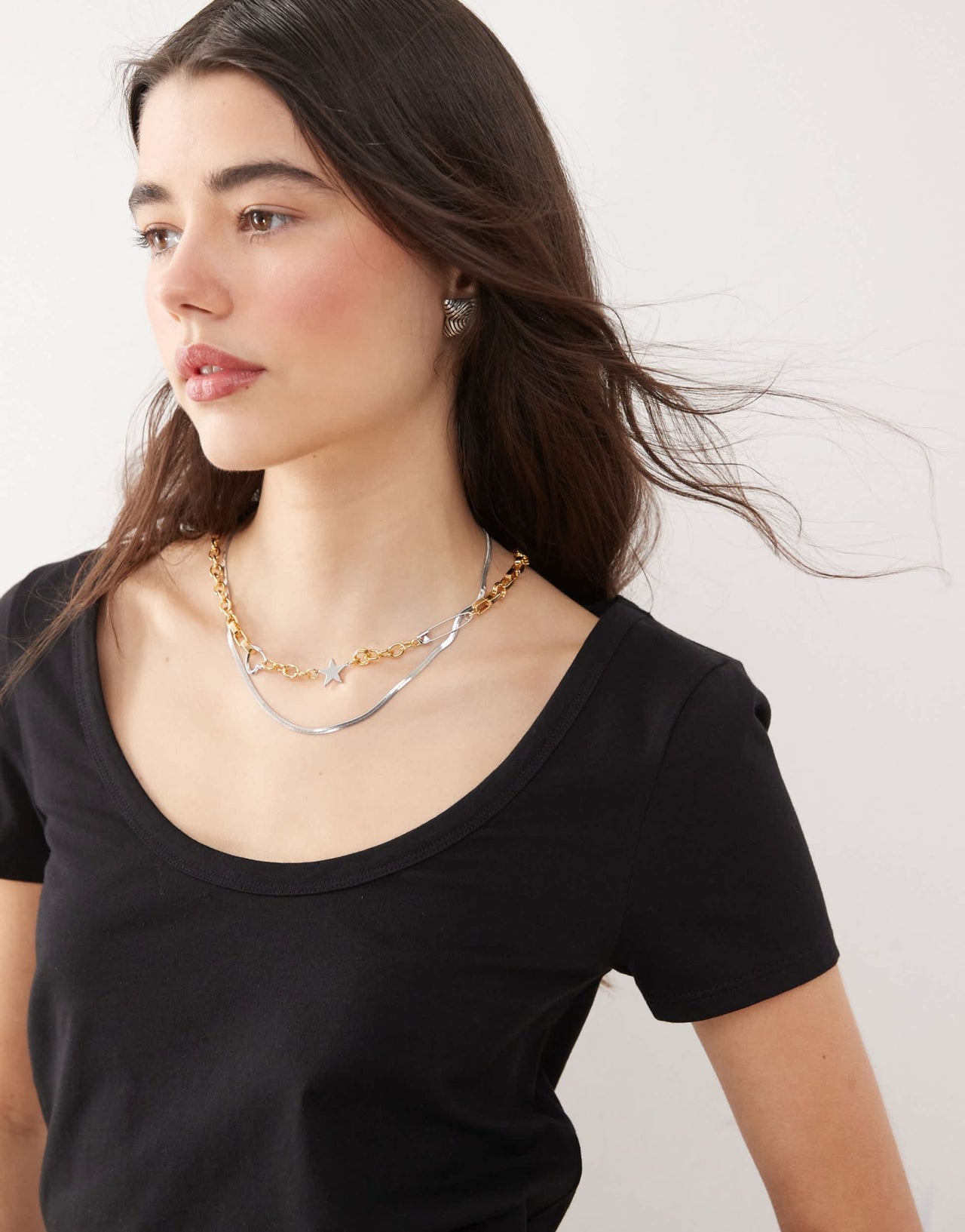 COLLUSION scoop neck t-shirt in black - ASOS Sample Sale